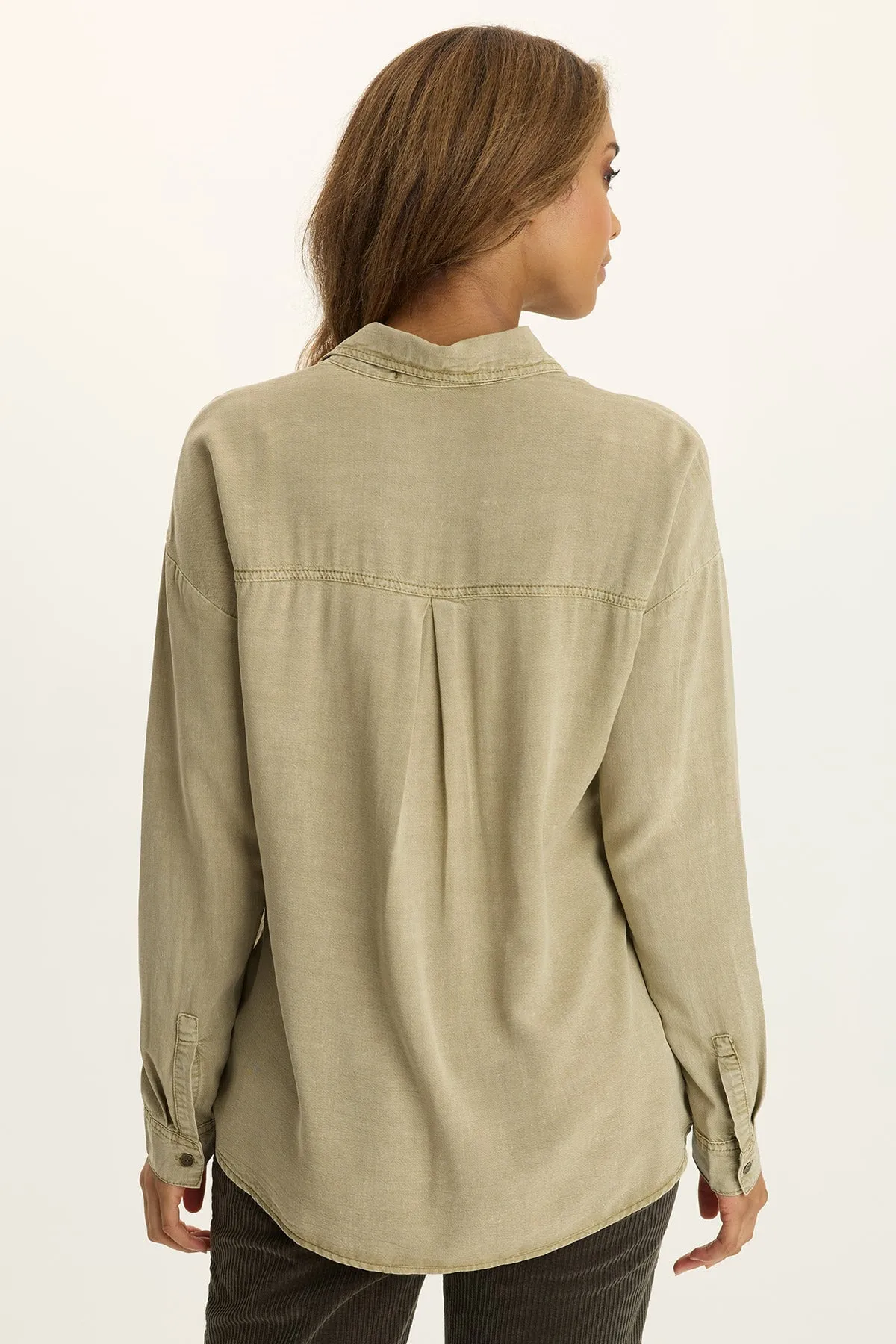 Dusten Lightweight Oversize Button-Up Love Core