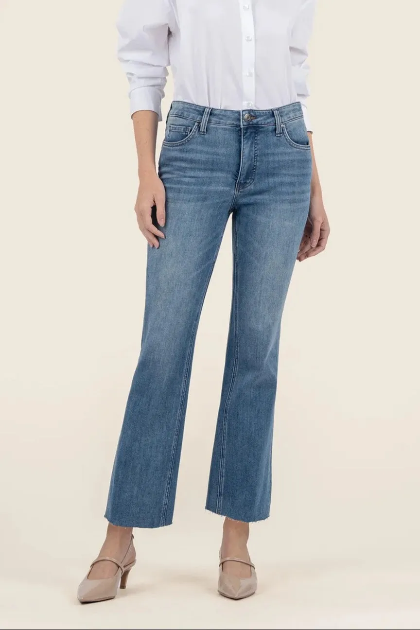 QuickDry Material AllSeasonWear KUT From The Kloth Kelsey High Rise Ankle Flare