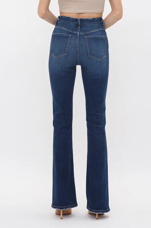 MICA High Rise Boot Cut Jean StainResistant Fabric Low Care