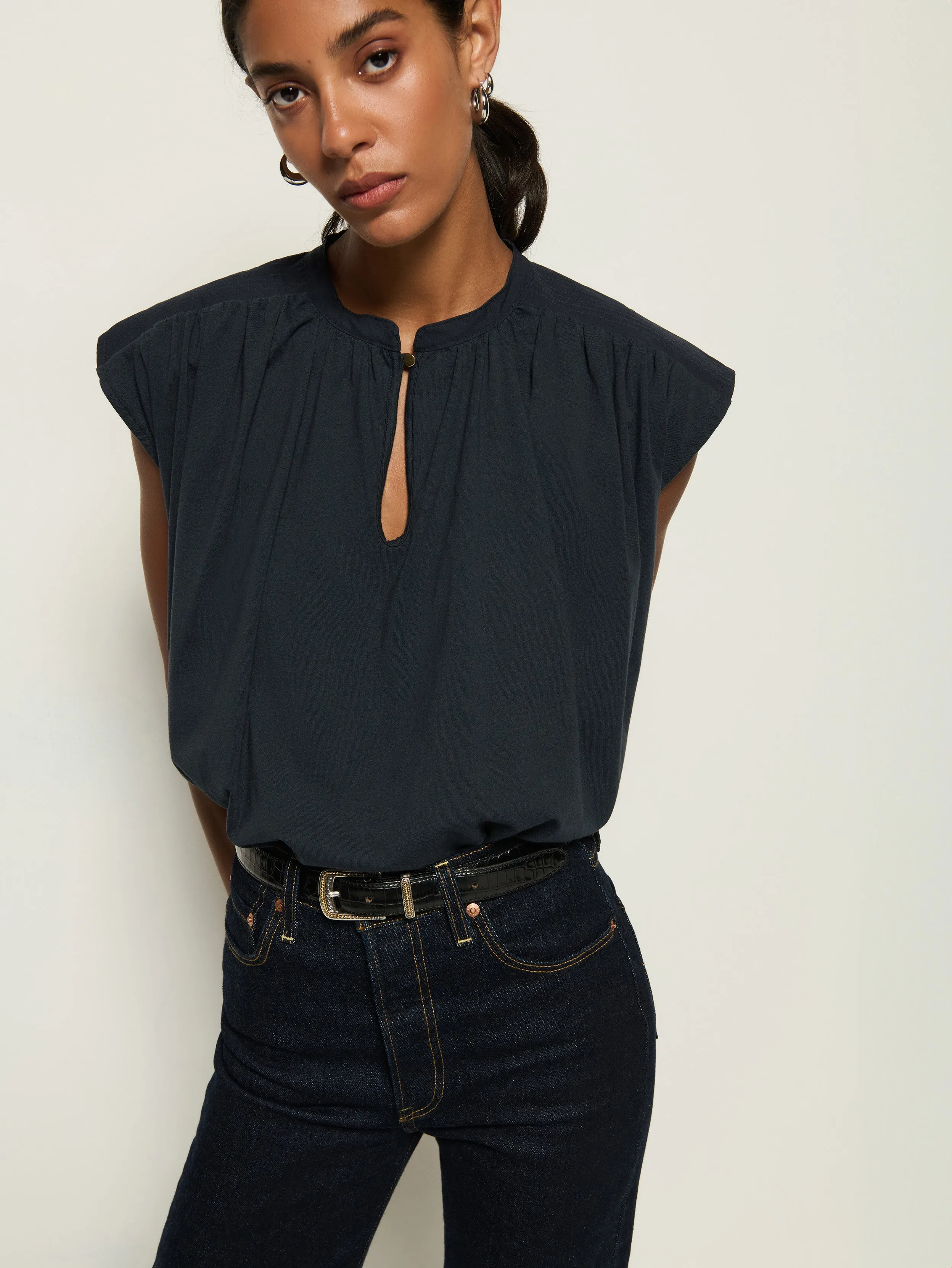 Cary Keyhole Tank Luxury Mood Heavy Silk
