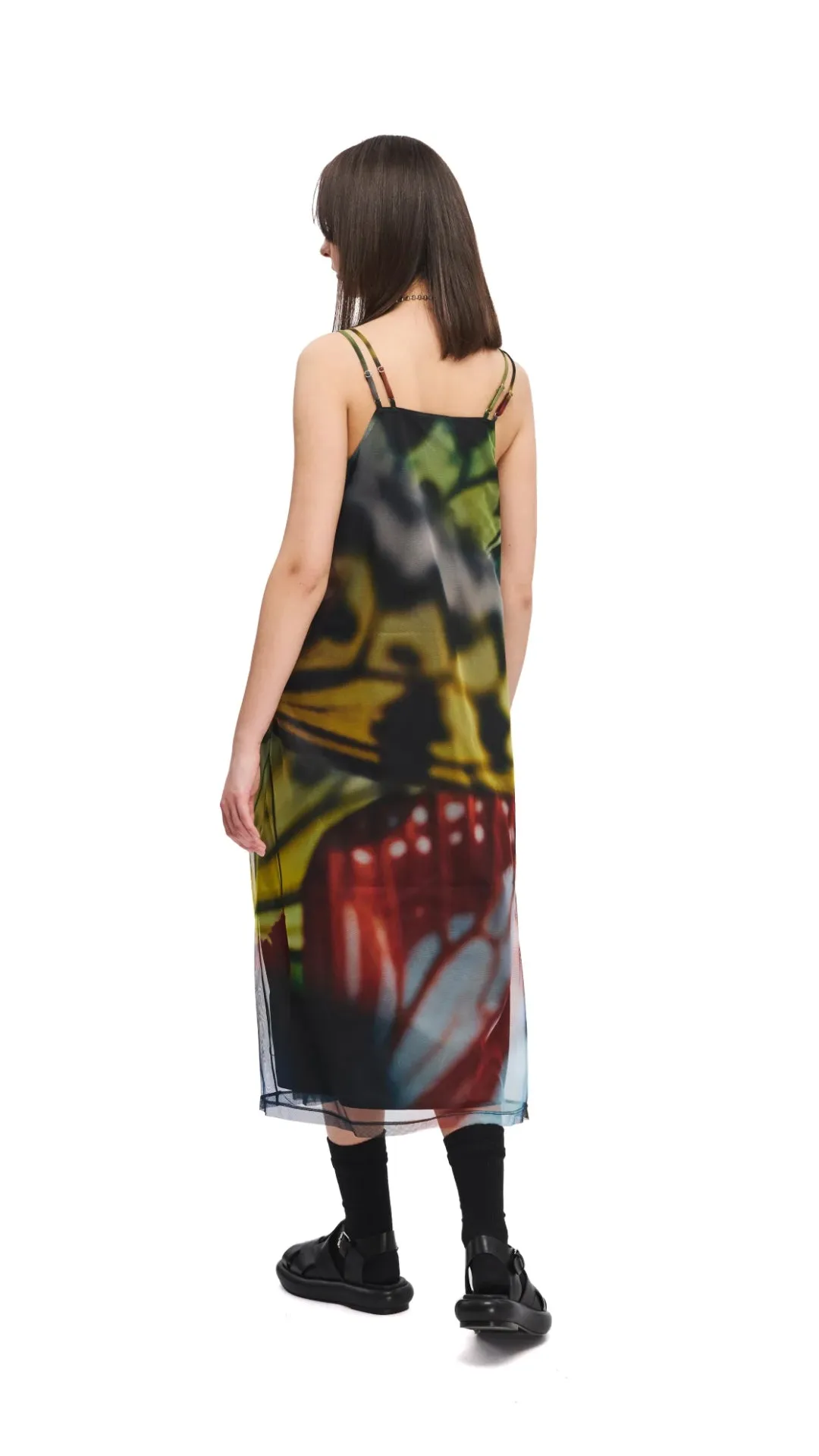 NonRestrictive Movement AntibacterialMaterial INITIAL X Mika Ninagawa Mesh Dress