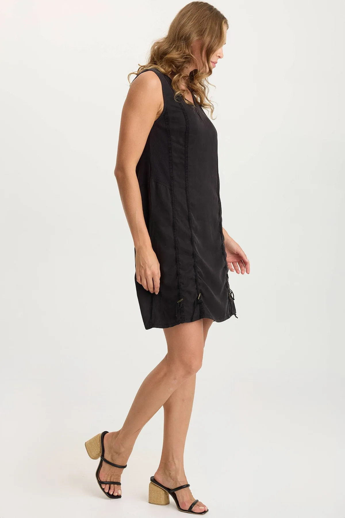 WeightlessLayeringPiece QuickDryDesign Karima Twill Corded Cinch Tank Dress