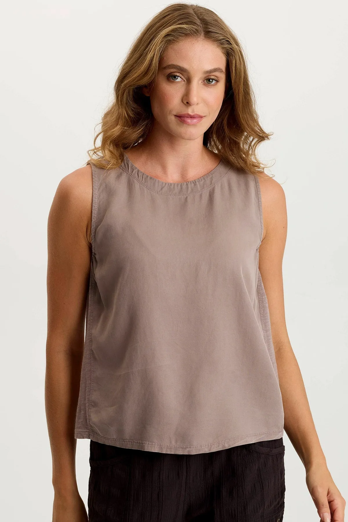 Art Glow Red Flash Massimo Twill/Jersey Wide-Neck Tank