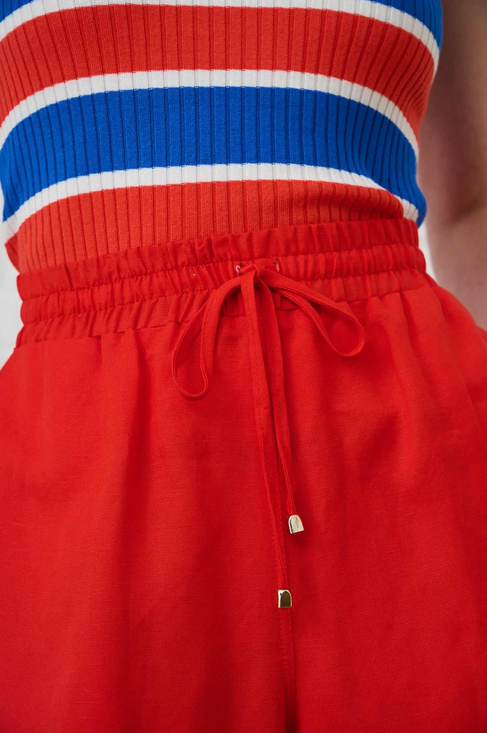 Soft Linen Shorts in Coral snowboarding apparel Home Wear