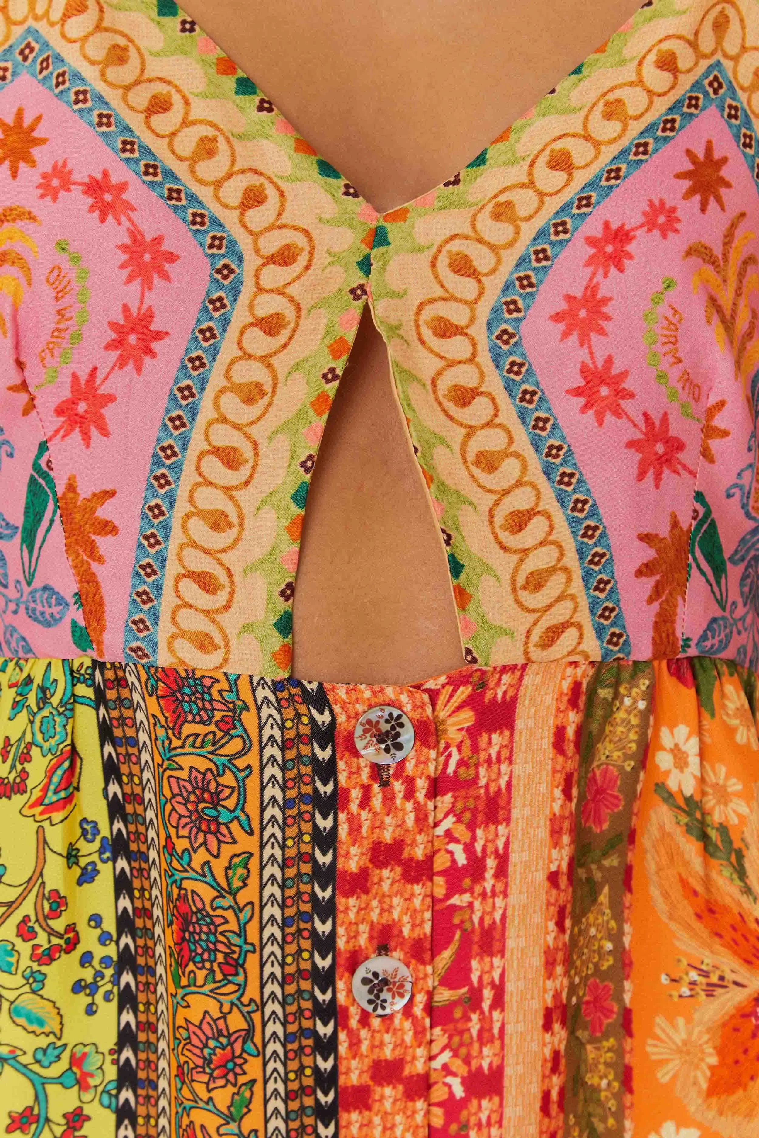 Comfy Smart Multicolor Mixed Scarves Lenzing? Ecovero? Viscose Midi Dress