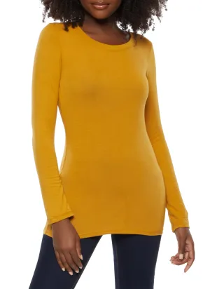 BreathableMeshLining Solid Long Sleeve Tee