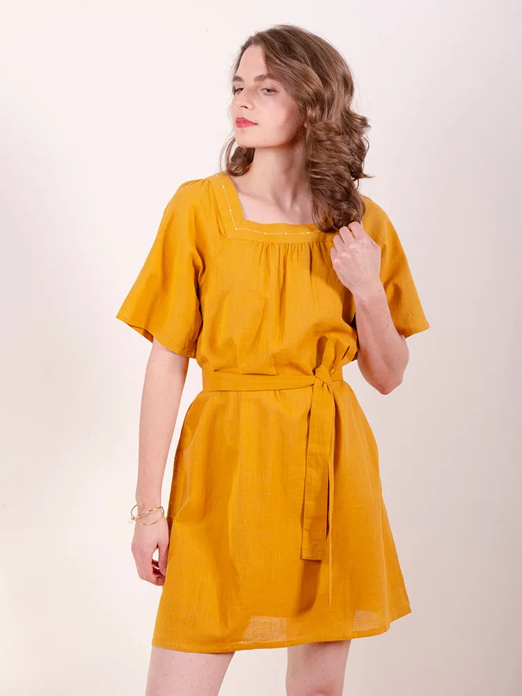 MoistureControlClothing Alexis Mini Dress - Turmeric