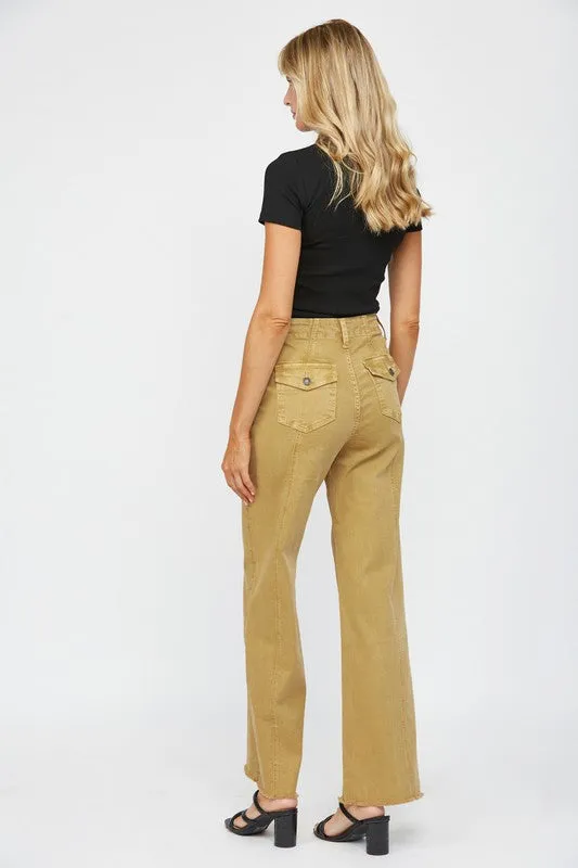 MICA Sunflower Yellow High Rise Wide Leg AntiStaticTechnology
