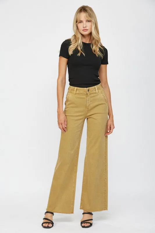 FastDrying Inner Layer MICA Sunflower Yellow High Rise Wide Leg