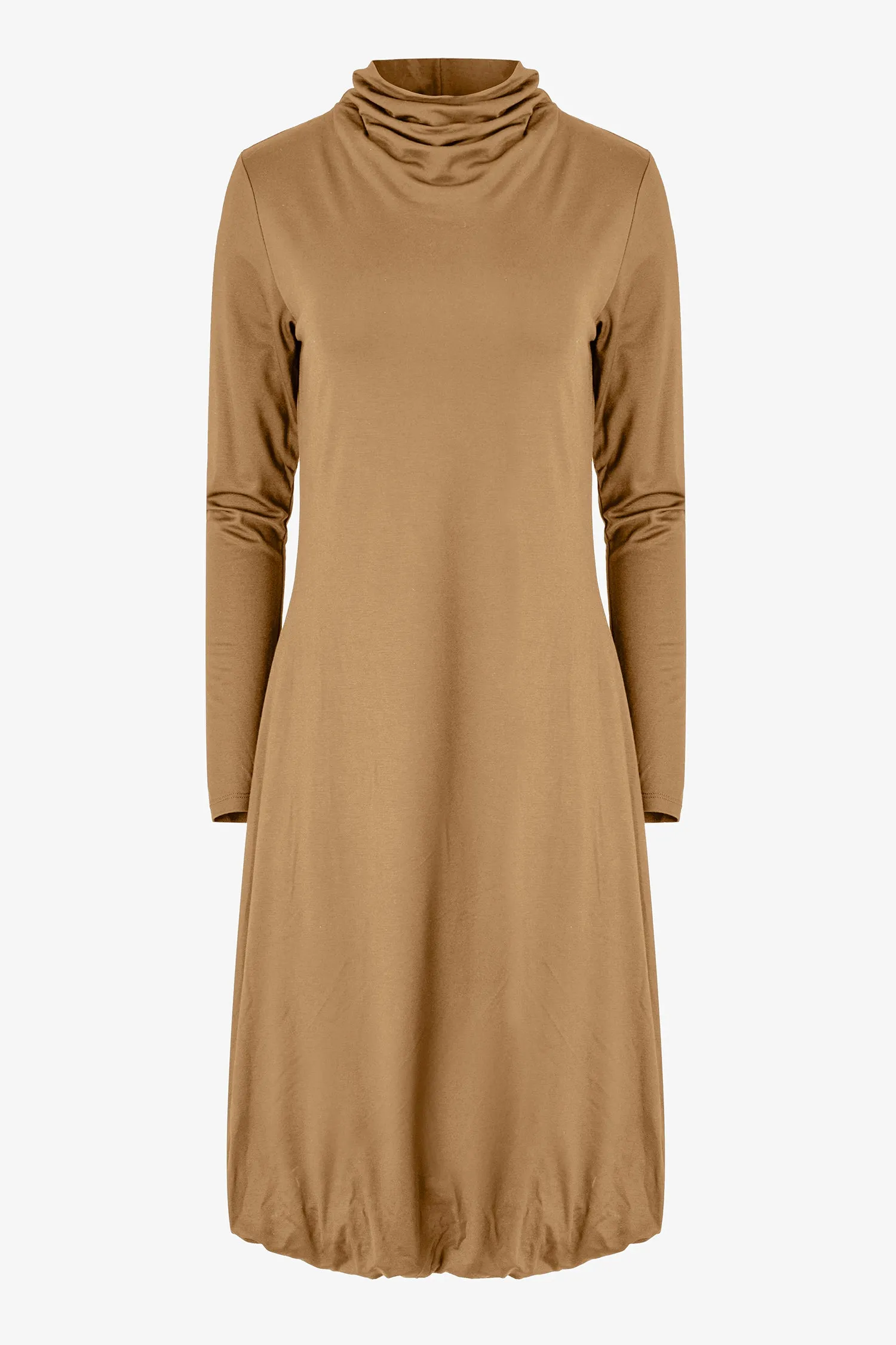 Women's Knit Turtle-Neck Knee-Length Dress | M NoSlipGrip