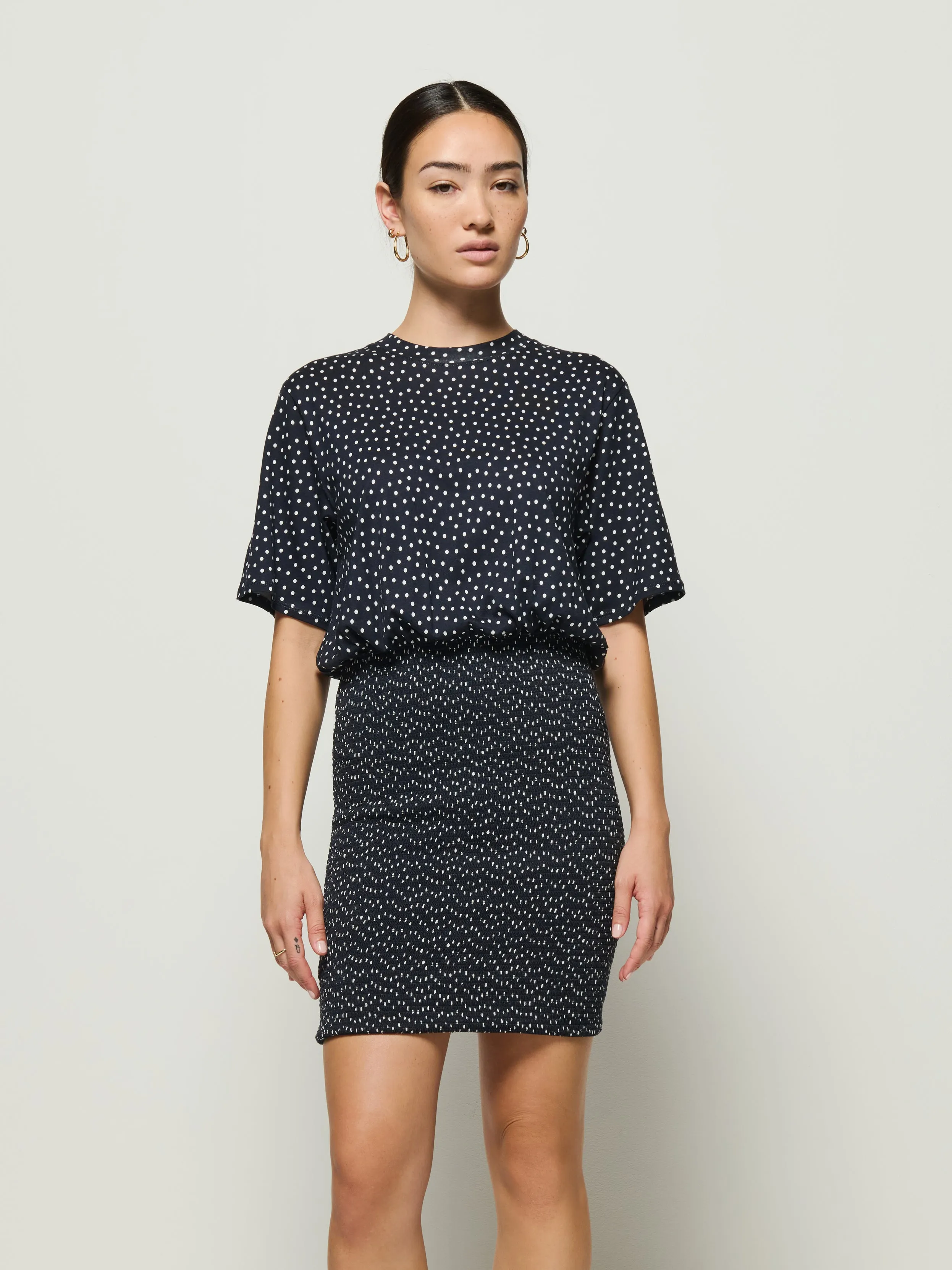 Bess Smocked Mini Stylish short formal dress