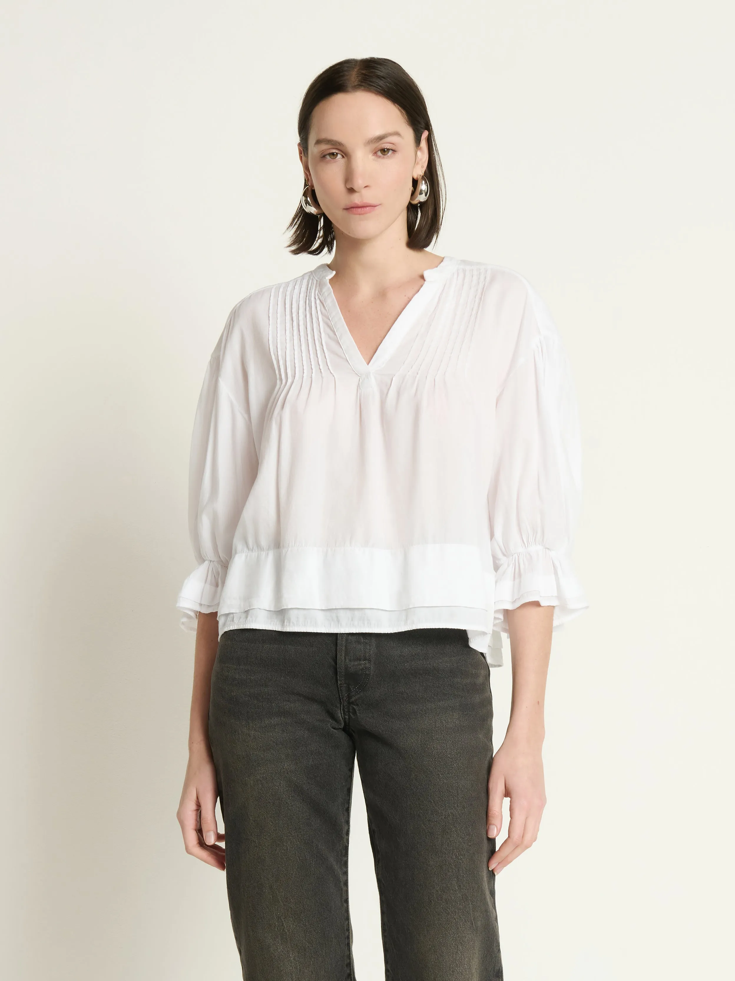 Scarlet Pintuck Top Comfort waistband