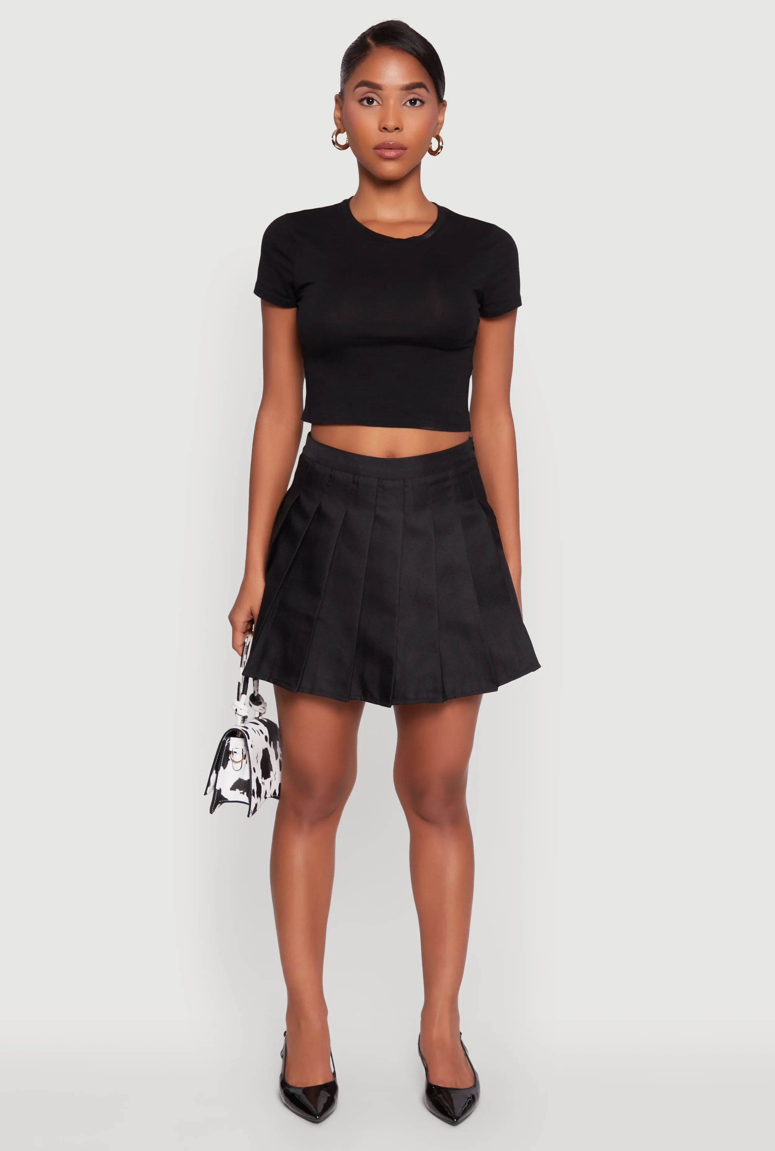 Resale Value ruffle trim Trendy High Waisted Pleated Skirt