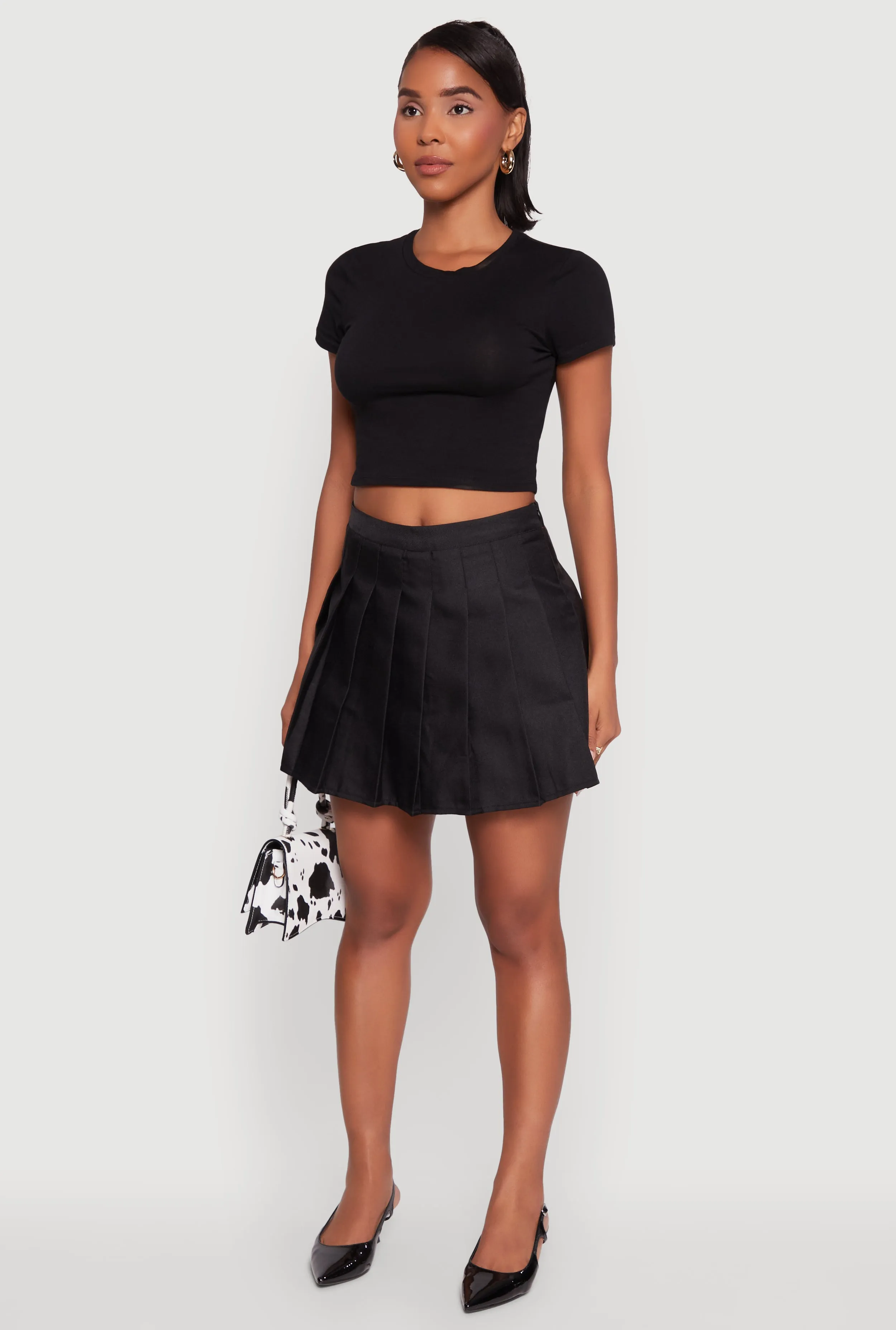Trendy High Waisted Pleated Skirt Relaxed Mood