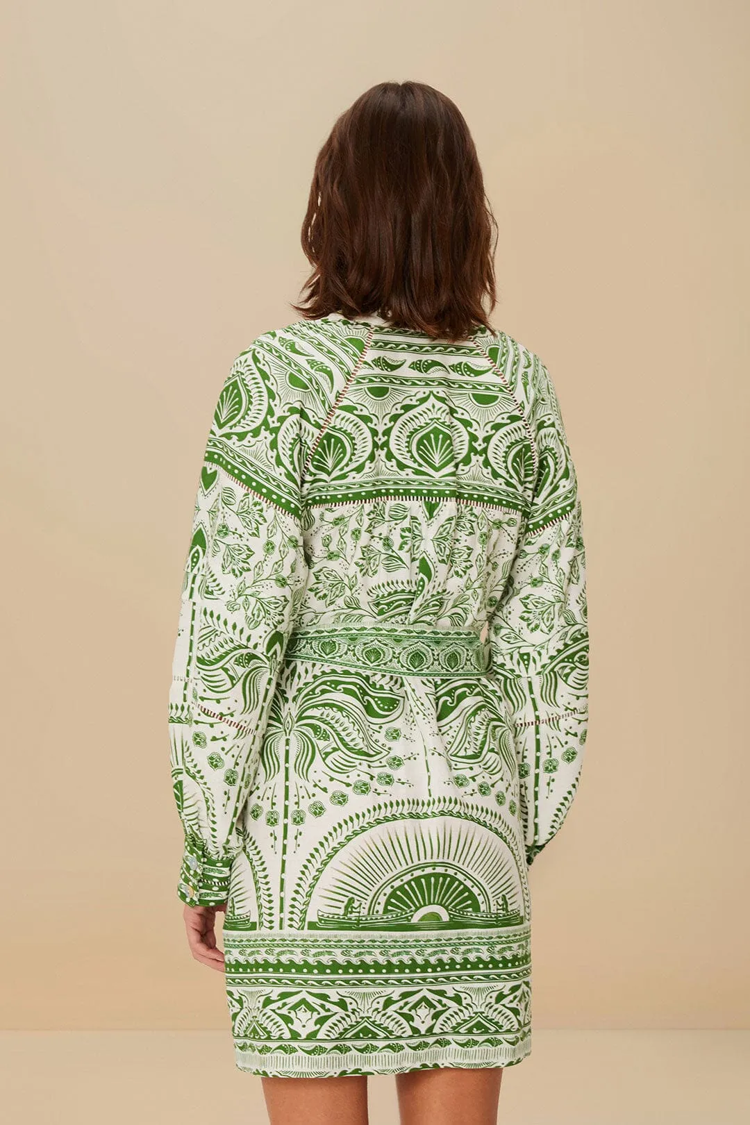 Green River Ride LENZING? ECOVERO? Euroflax? Mini Dress Overlapping Panel Design Flirty Look
