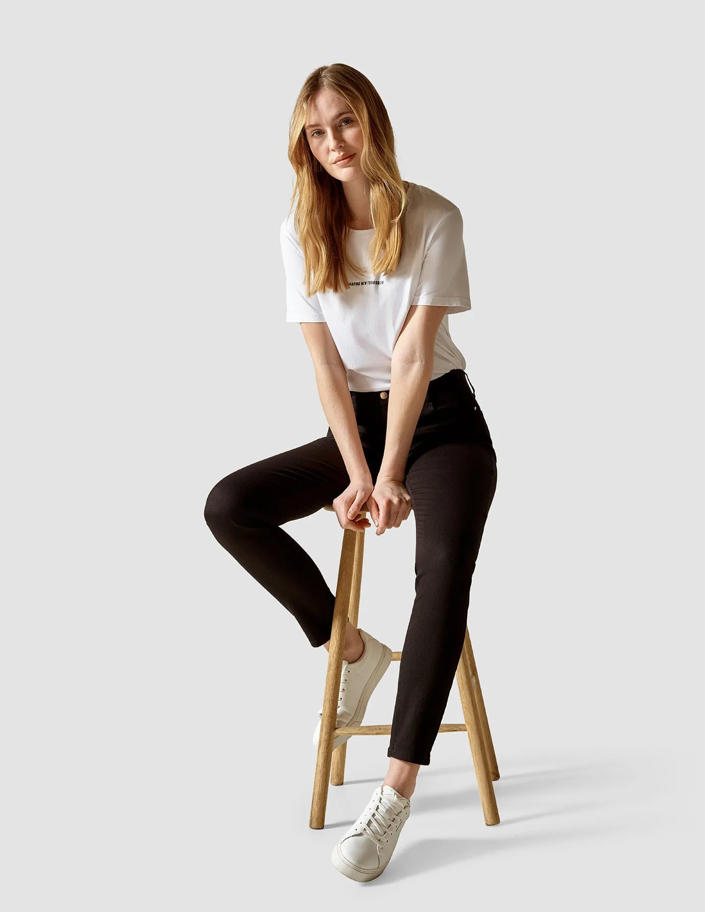 Jeans Slim Stay Black Fashionable Touch Family Style Slim