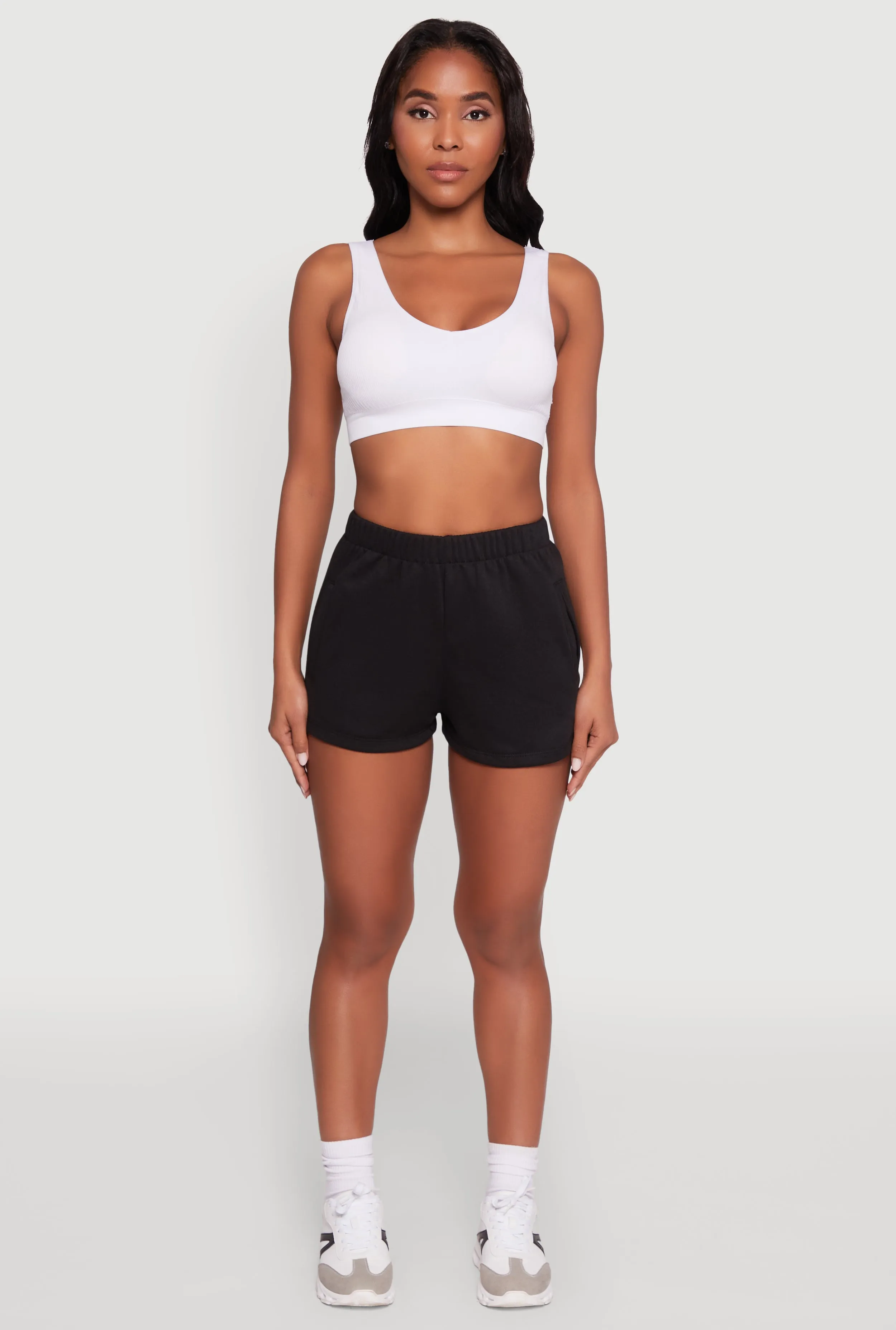 Activewear Fleece Lined Sweatshorts UPF Protection Move Easy