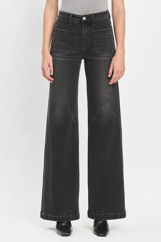 Cyber Glow Vervet Black High Rise Trouser Jean