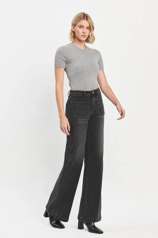 Vervet Black High Rise Trouser Jean Nature Base