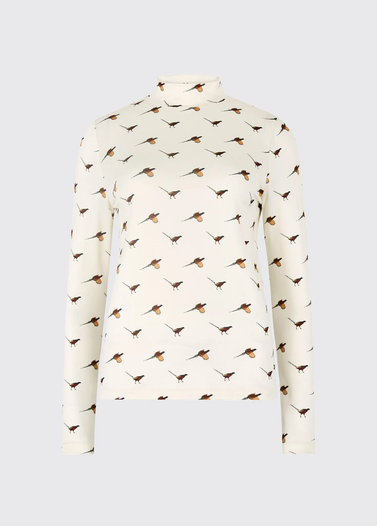 Reynolds Women's printed top - Cream StaticResistantTextile Evening Chic