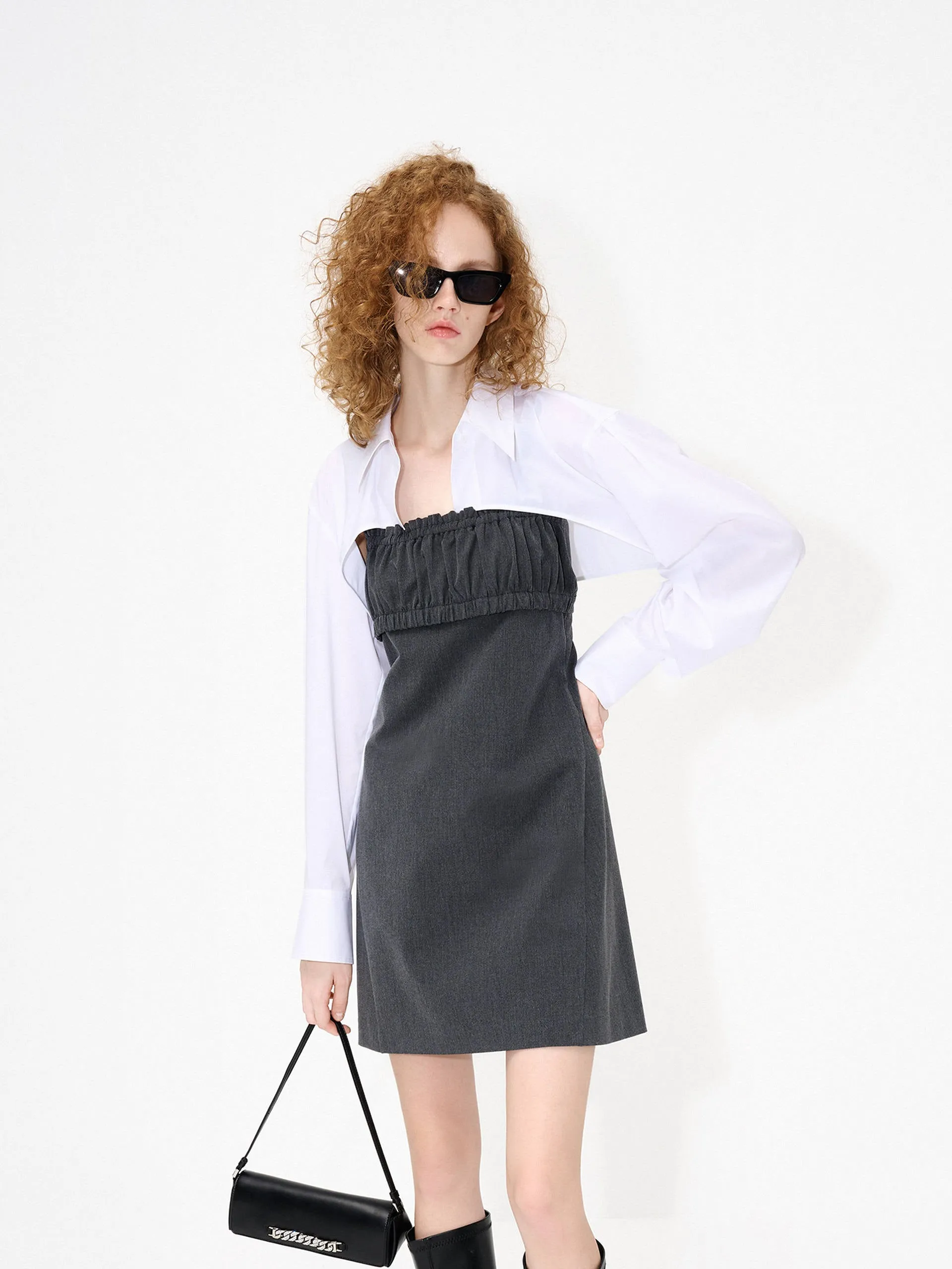Contrasting Shirt Dress Airy Vibe
