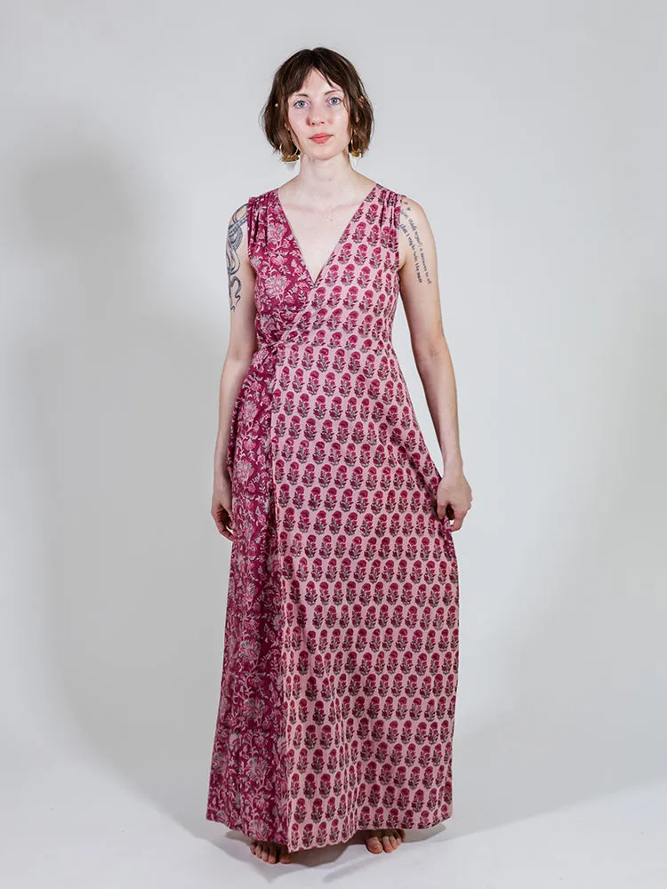 TumbleDry Safe Data Mode Bekka Maxi Dress - Magenta Vine Floral