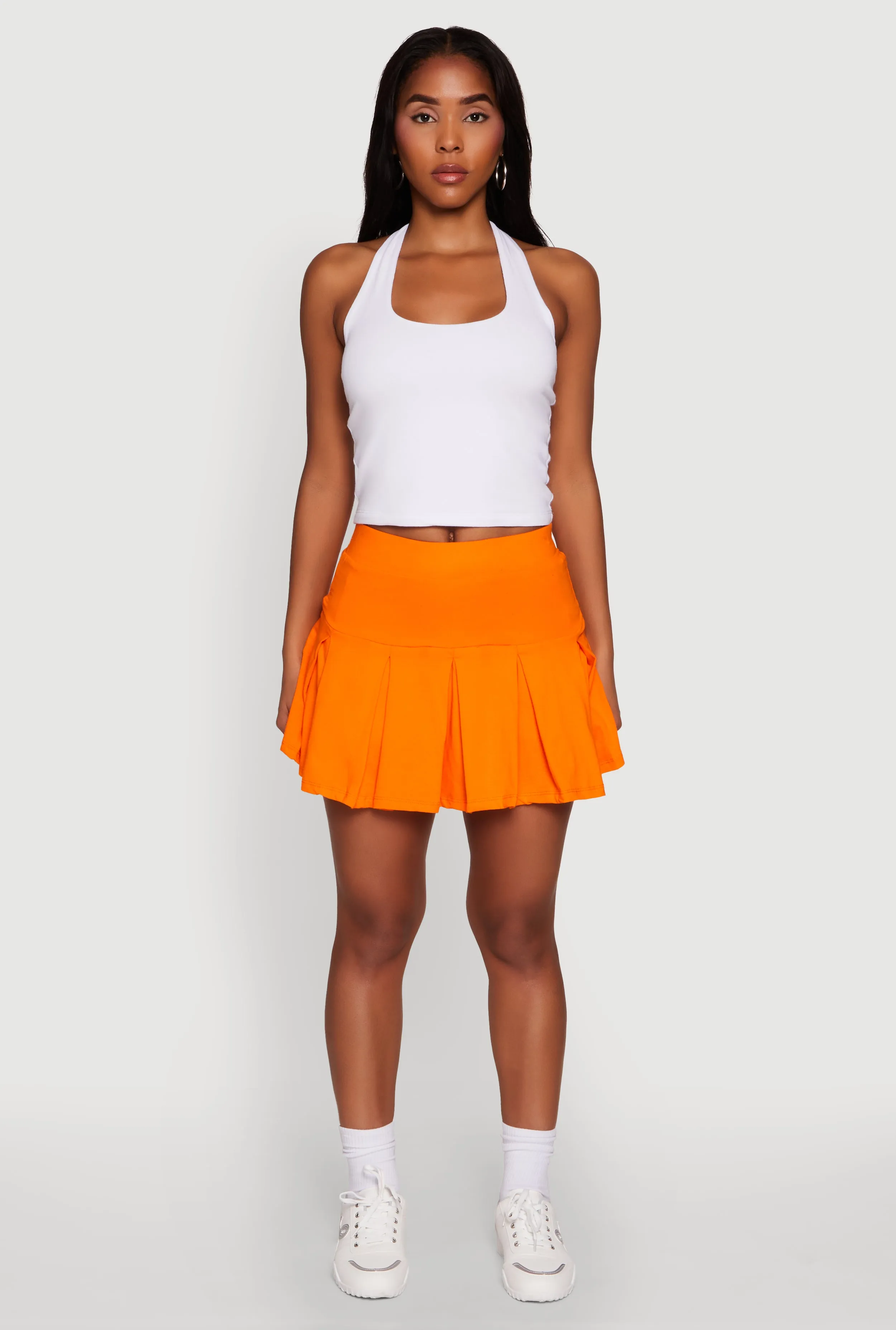Airy Feel Trendy Activewear Lined Mini Pleated Tennis Skirt