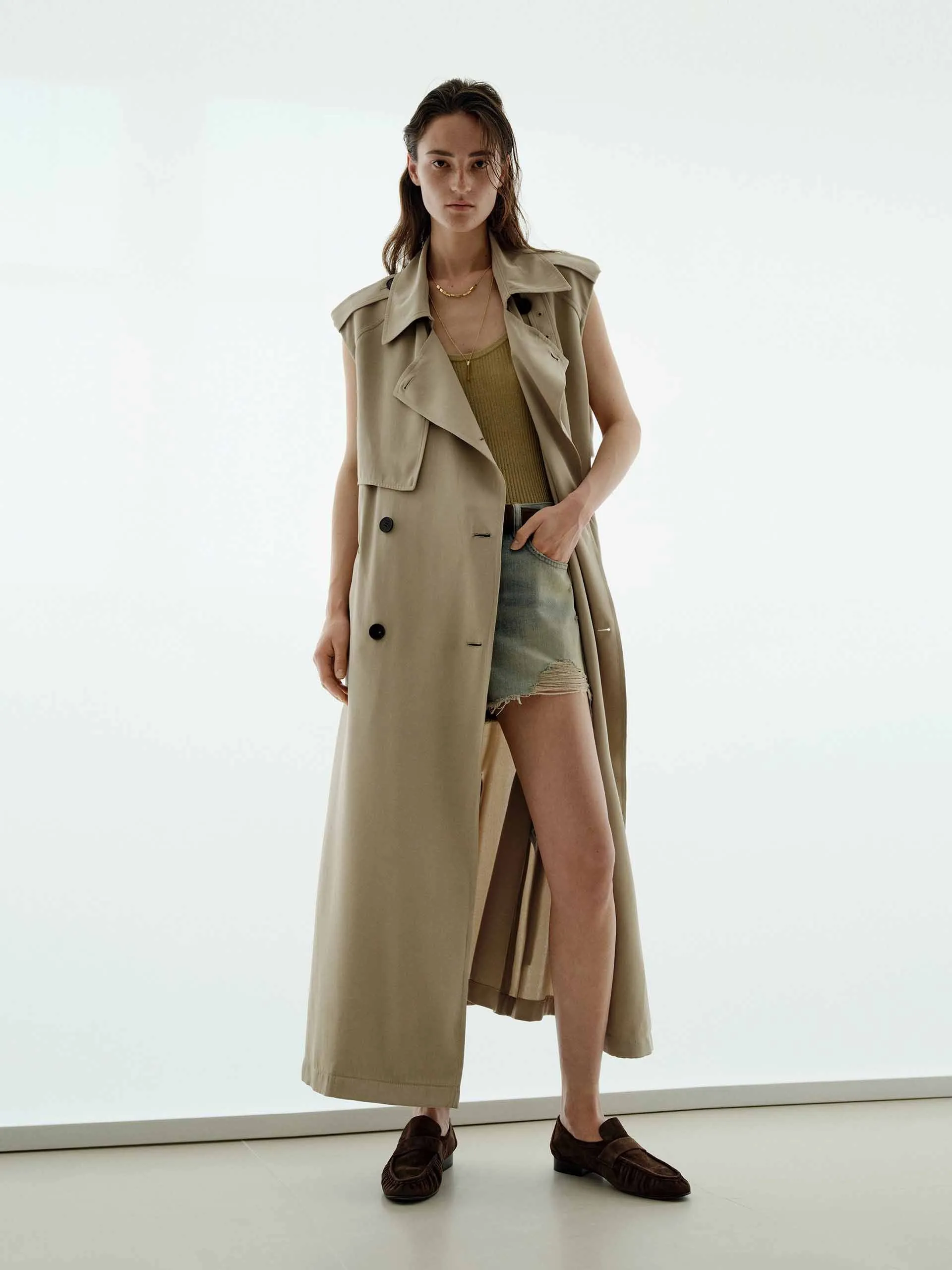 City Roof Double-breasted Midi Dress