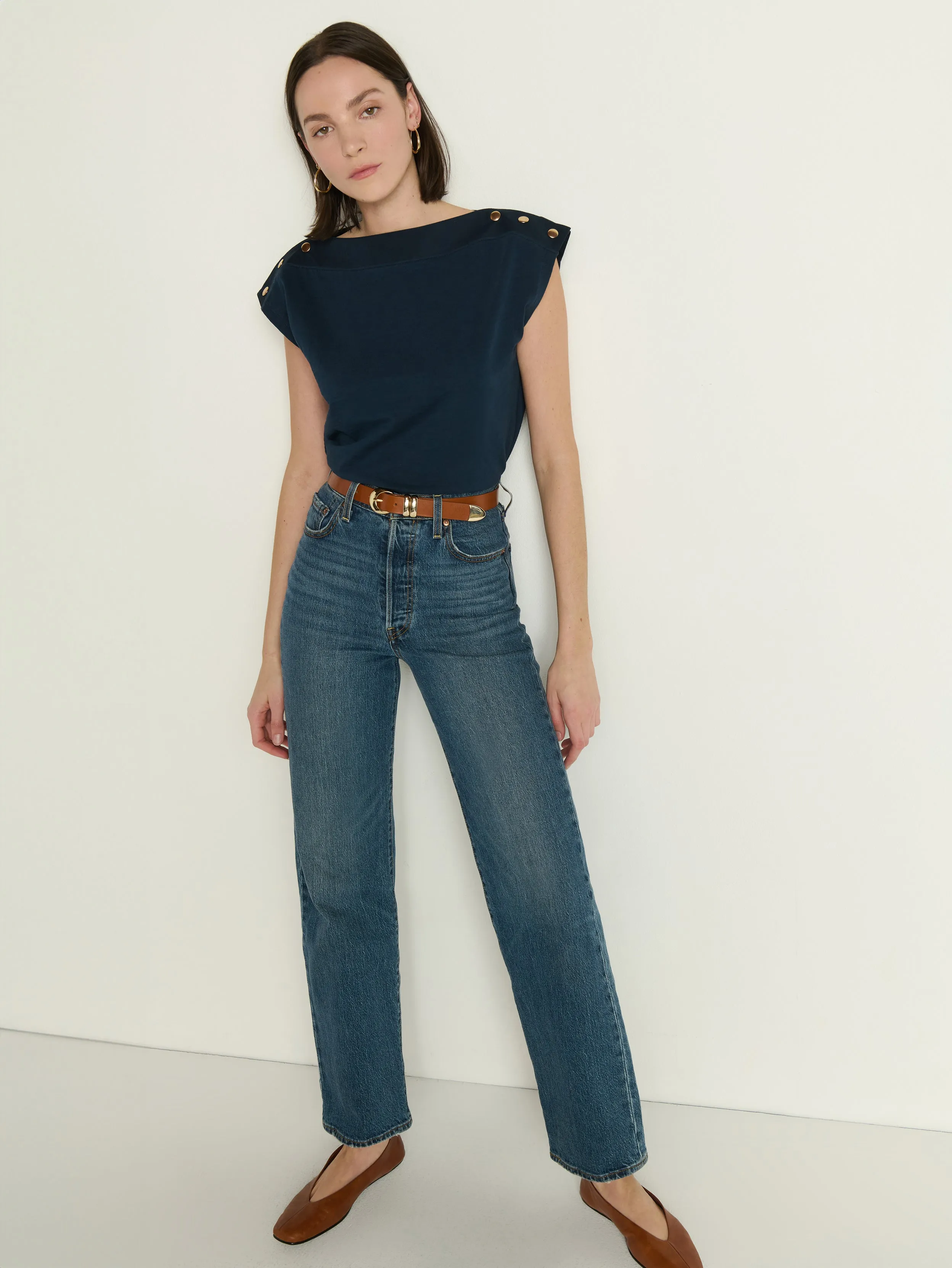 Sustainable Manufacturing Brooks Boatneck Top