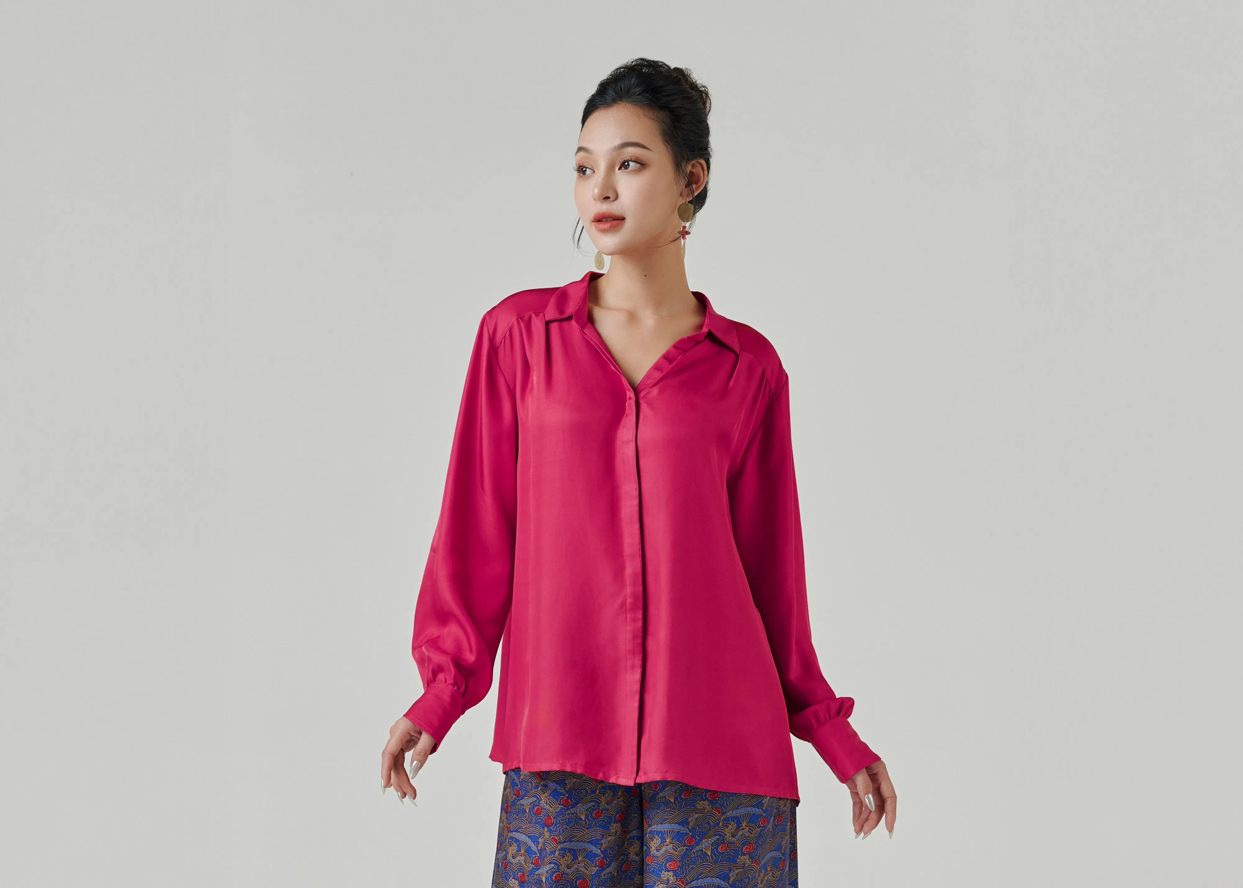 Raw Linen Adjustable Drawcord PARROT - ROSE FLUSH
