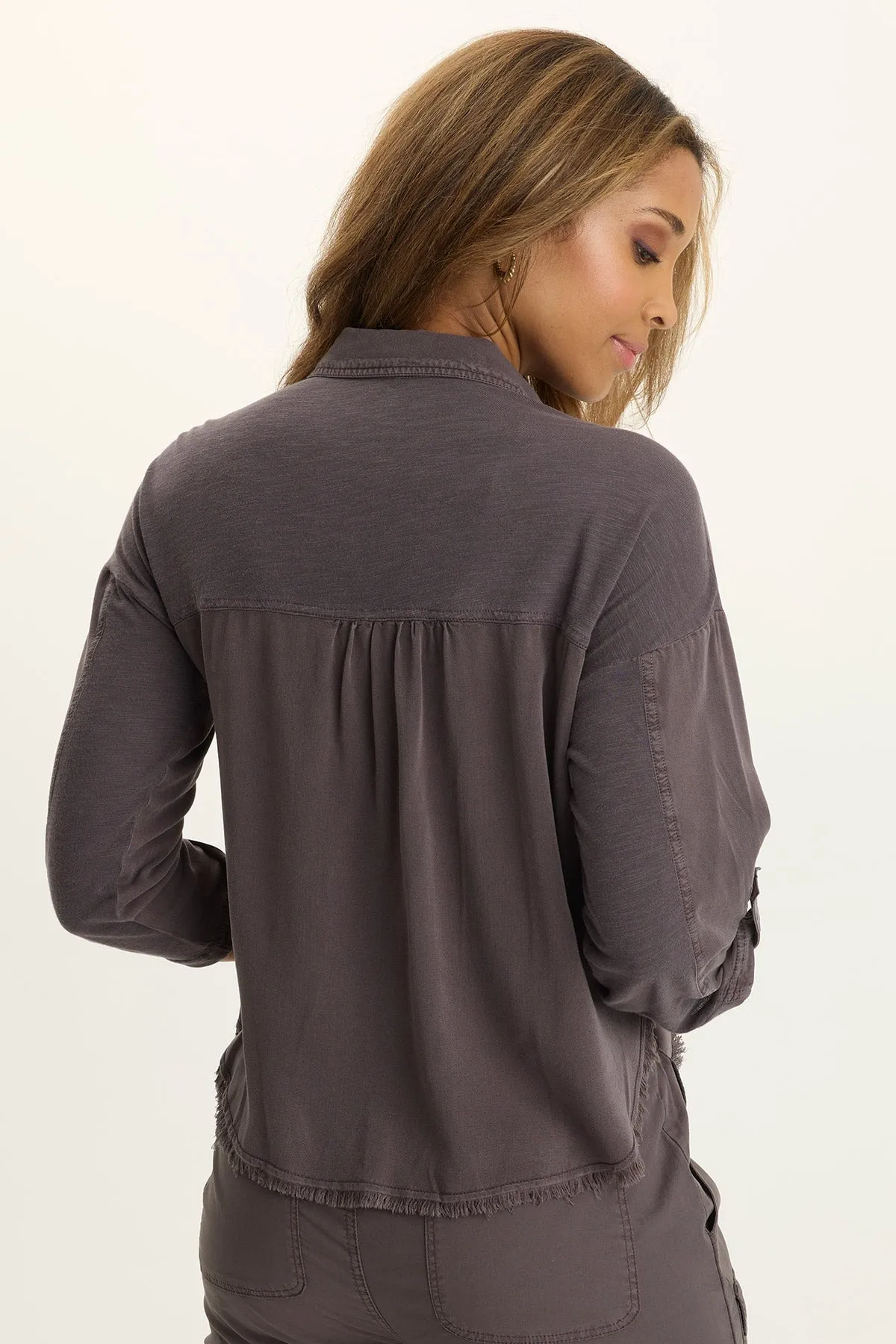 Knapp Twill Utility Button-up EcoFriendlyTextiles Queen Glow