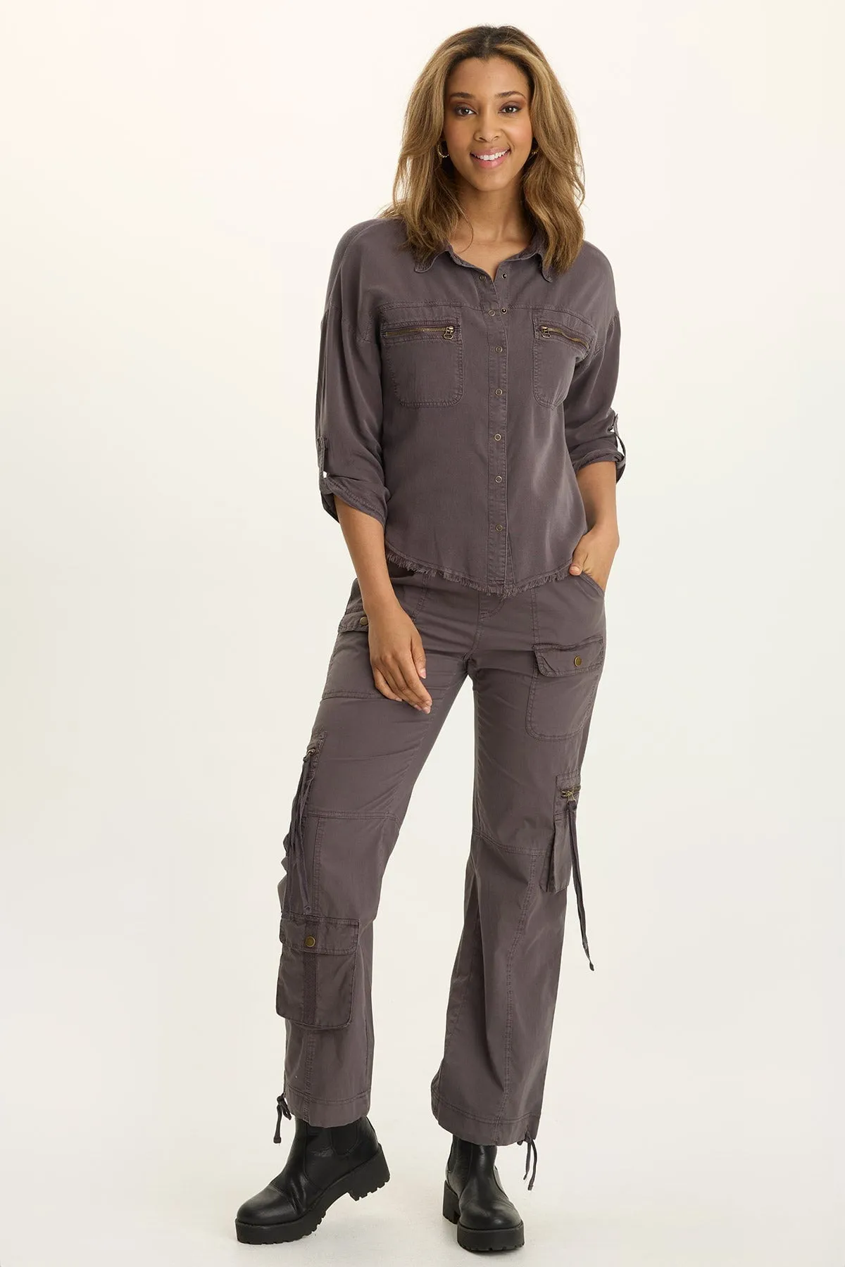 Ethical Mode Knapp Twill Utility Button-up