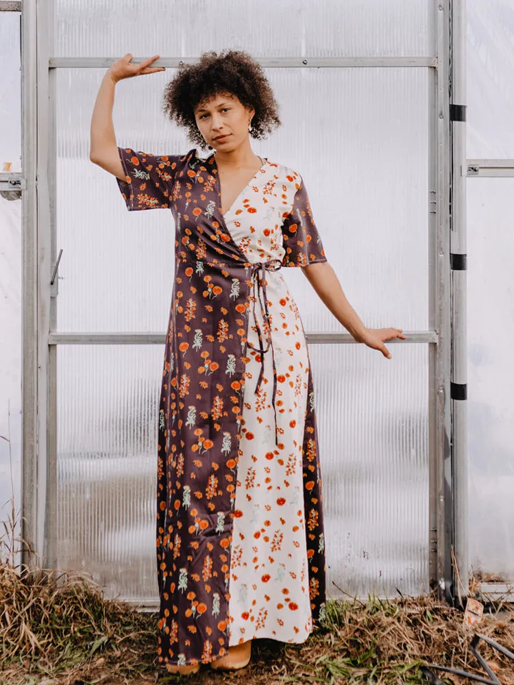 Princess Glow Calm Ease Brea Wrap Dress - Botanical Mix