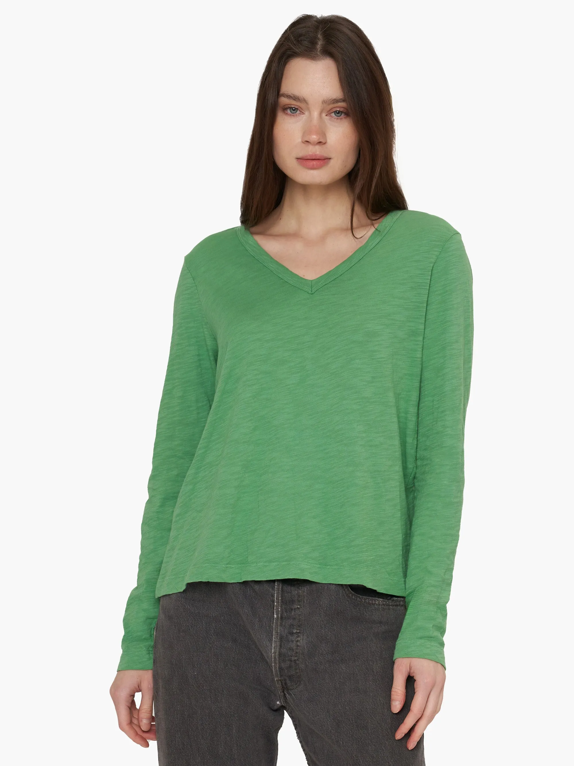 Saga Vibe AbrasionResistant V-Neck L/S Baby Baby Fit Tee