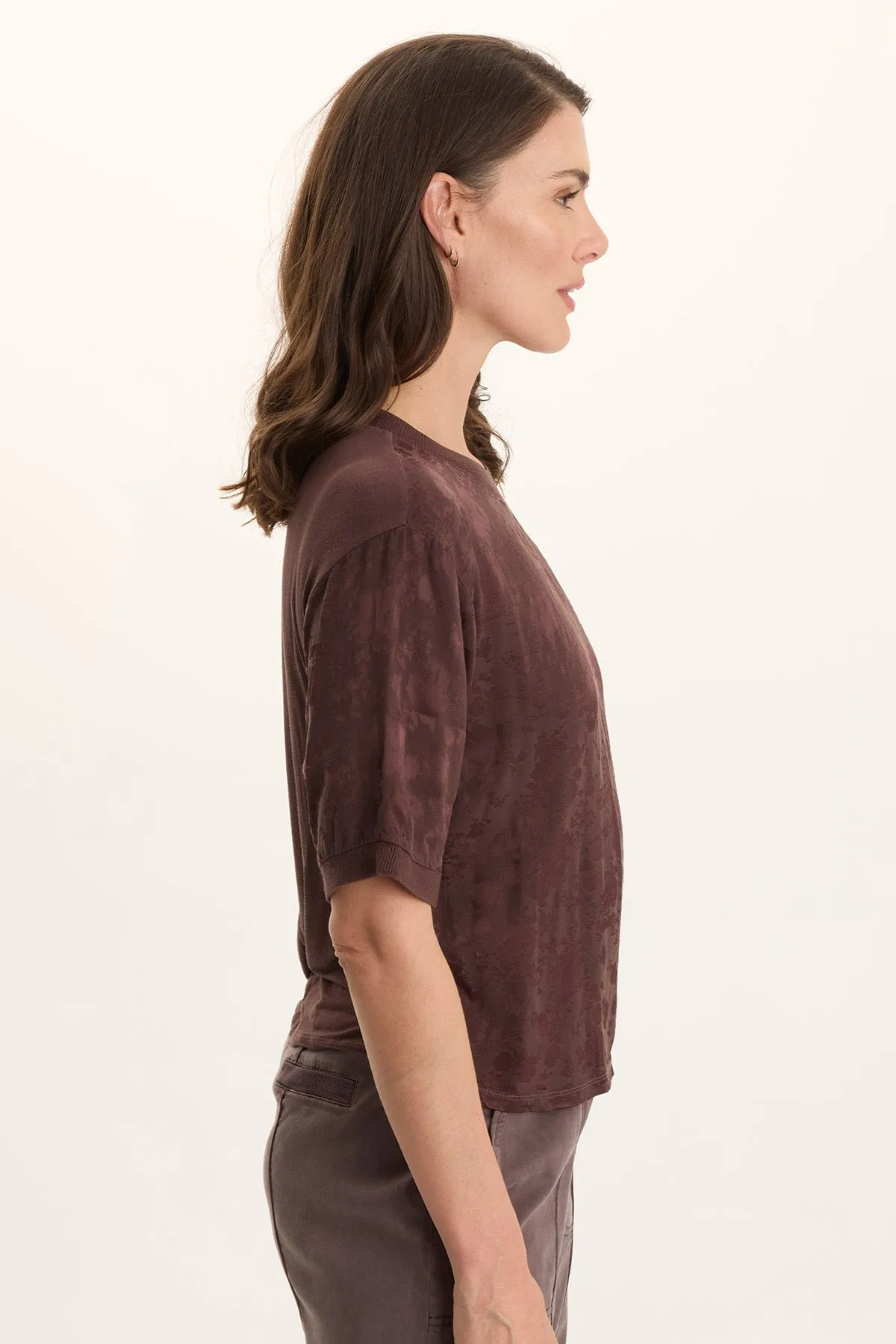Compact Packable Design Chelan Textured Satin Casual Fit Top