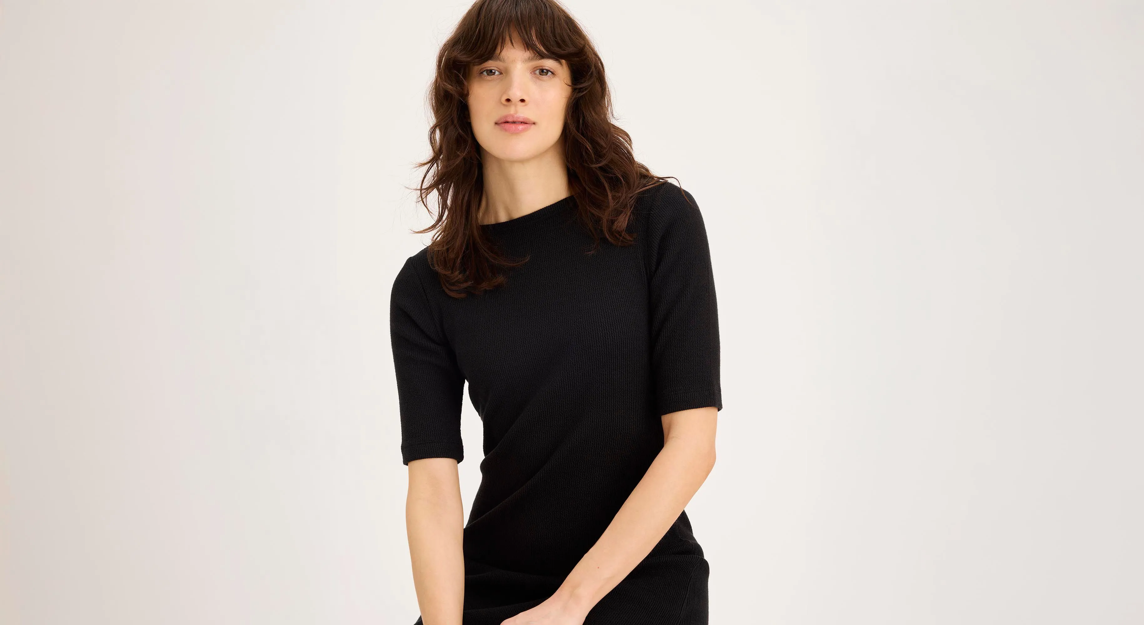 Rib Dress with Lofi Knit, Slim Fit Flow Core
