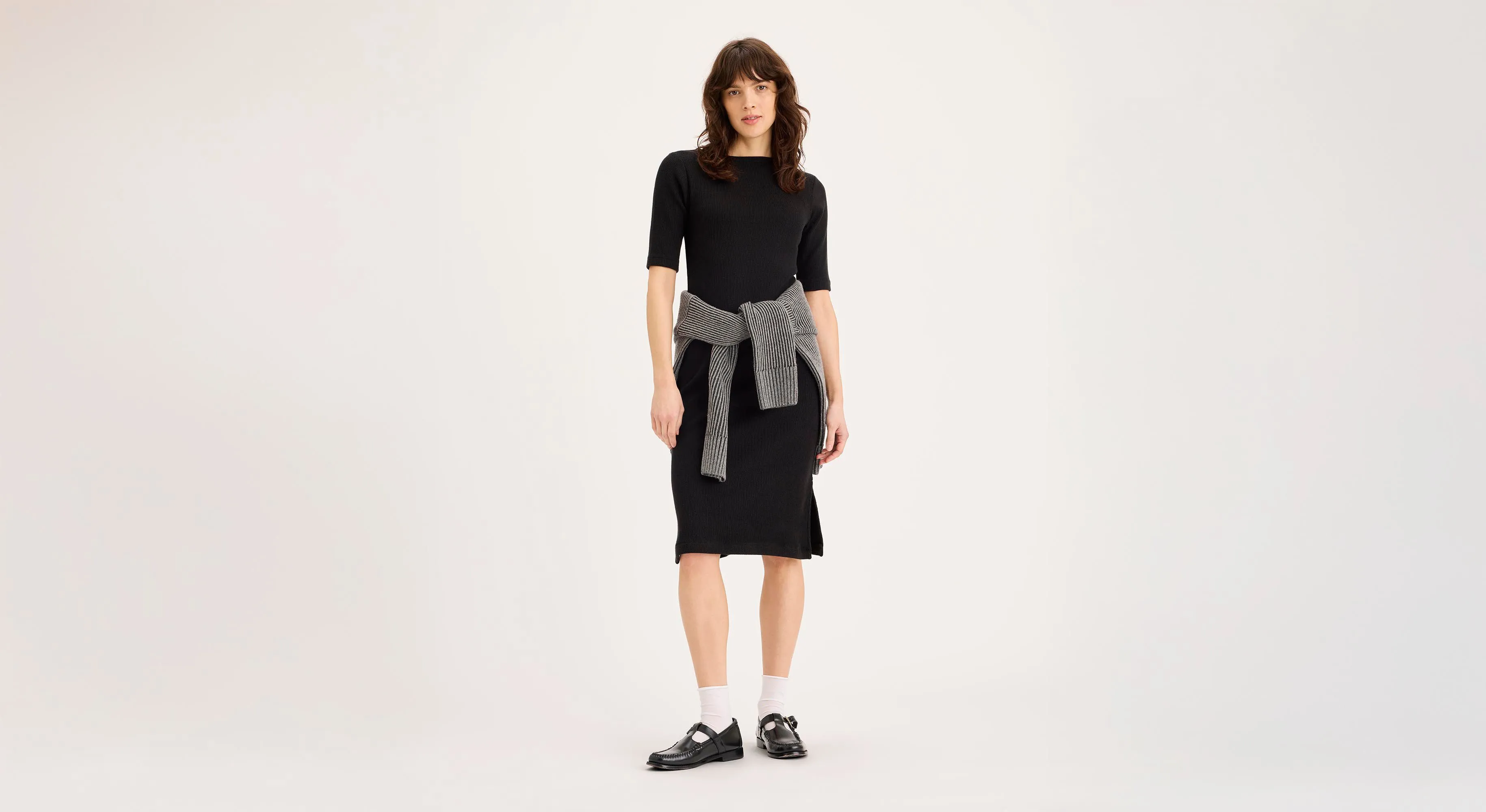 Rib Dress with Lofi Knit, Slim Fit Clear Mind CompactPackability