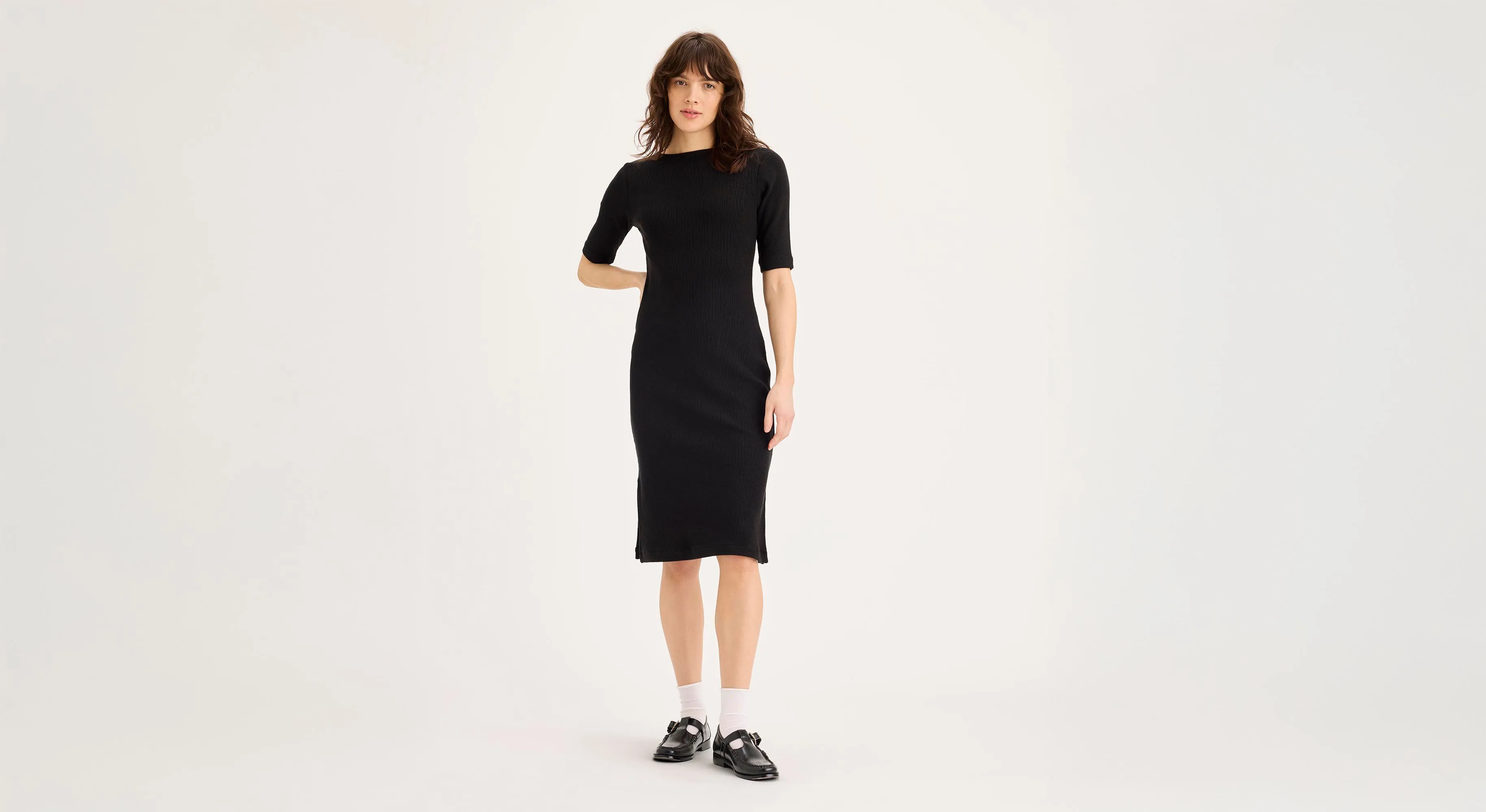 SeamlessFit Downtown Cool Rib Dress with Lofi Knit, Slim Fit
