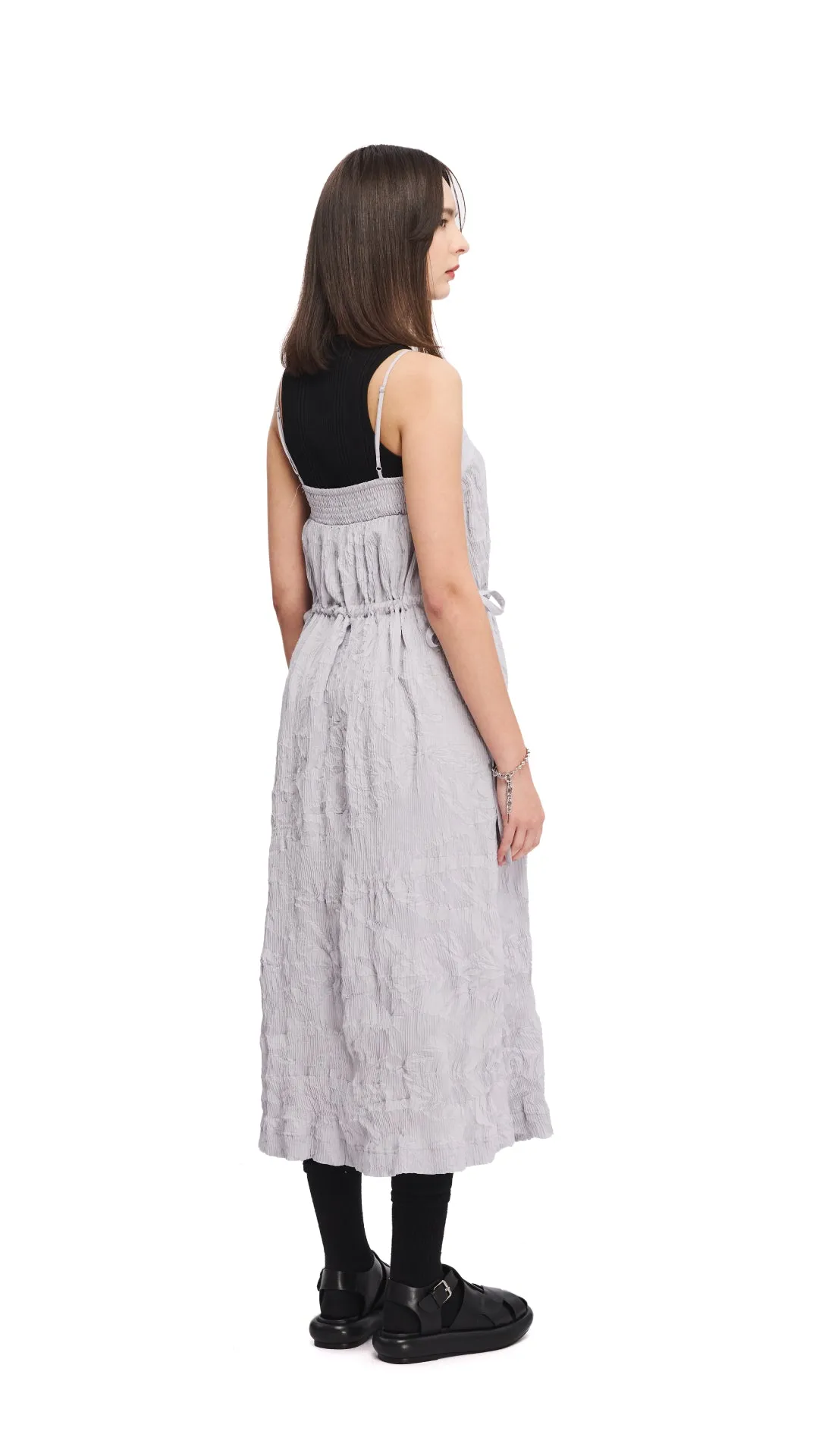 Crinkle Pleat Dress Icon Fit