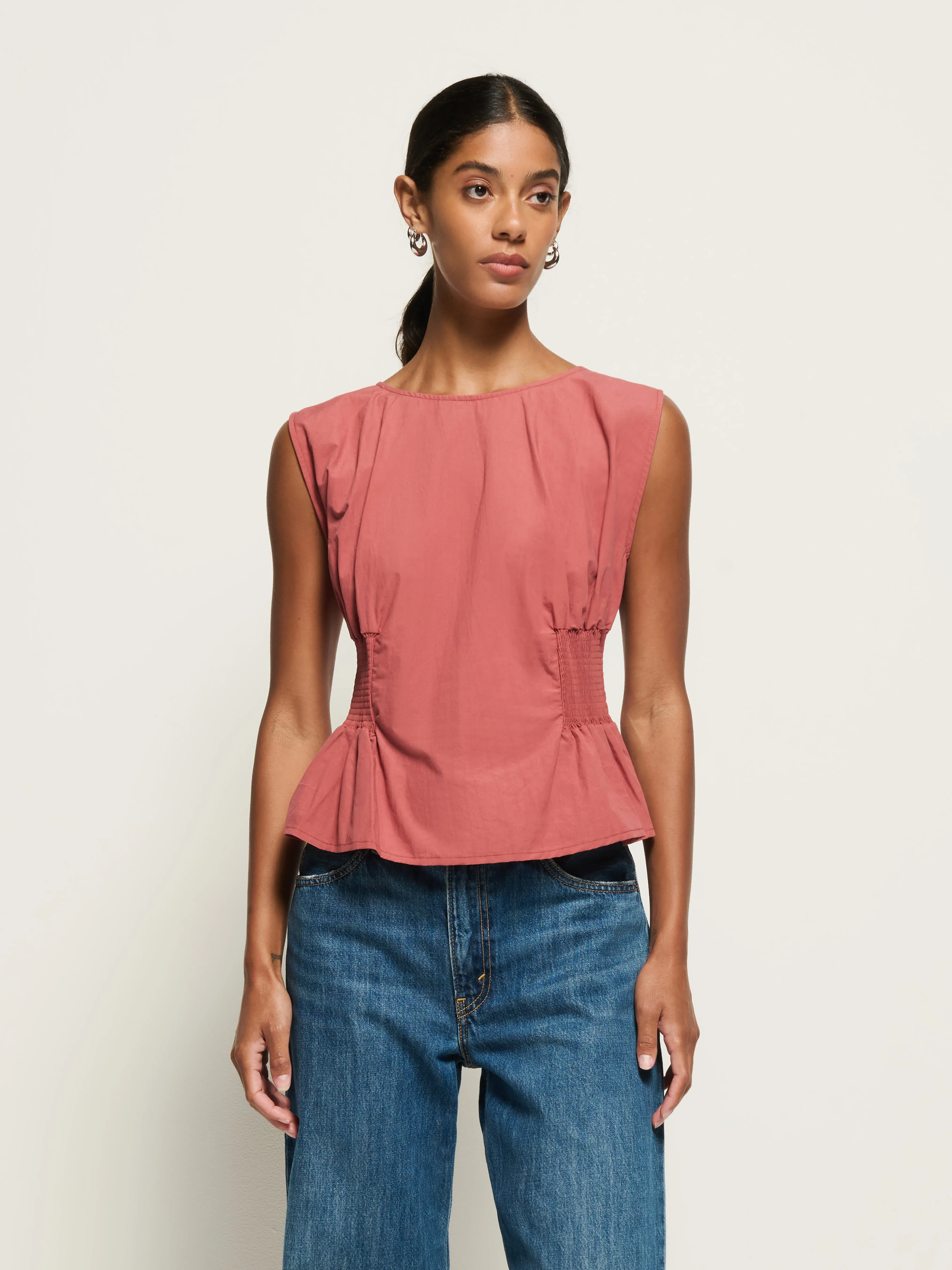 Thick Fiber Lela Smocked Top