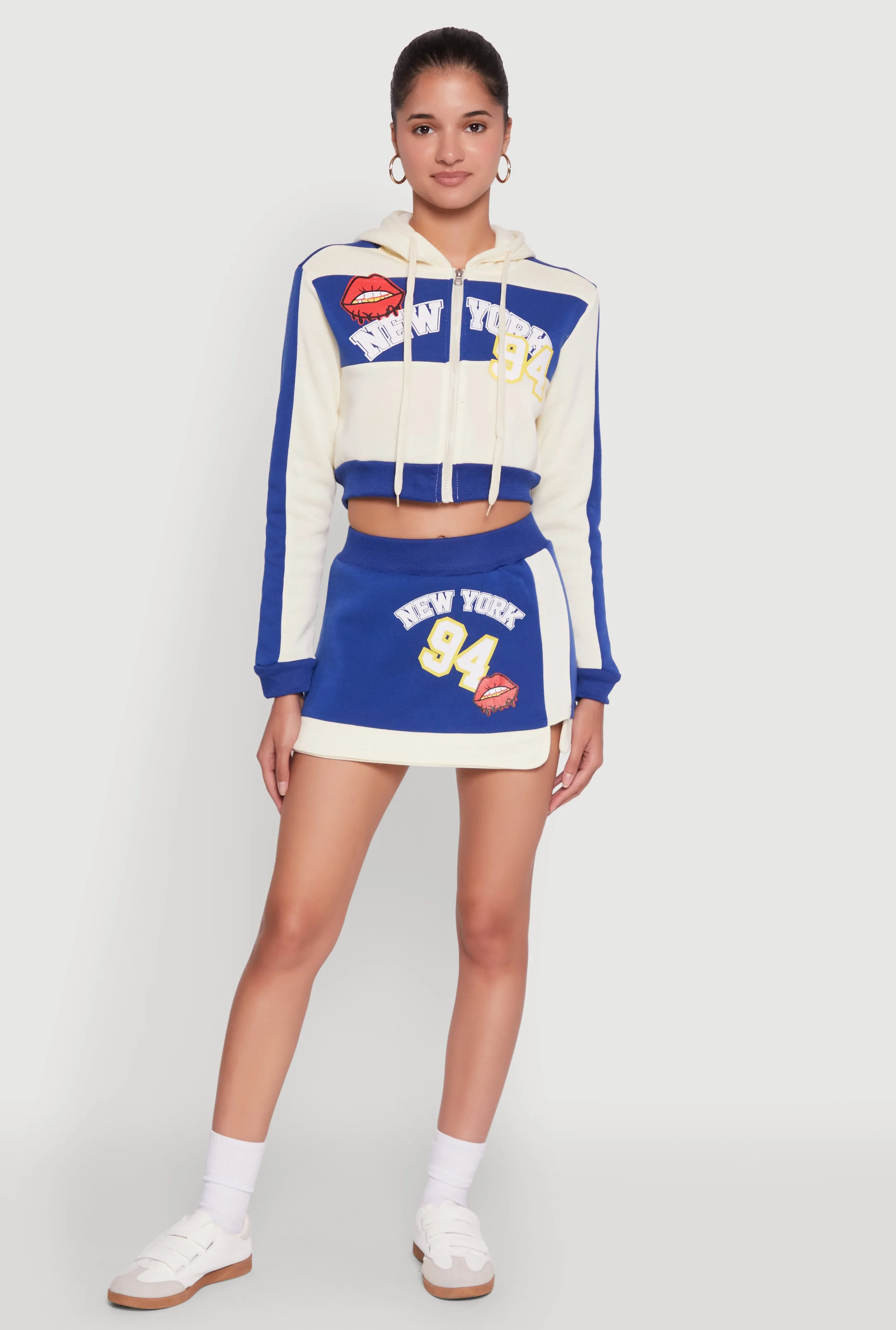 Slow Fashion Casual Style New York 94 Graphic High Waisted Skort