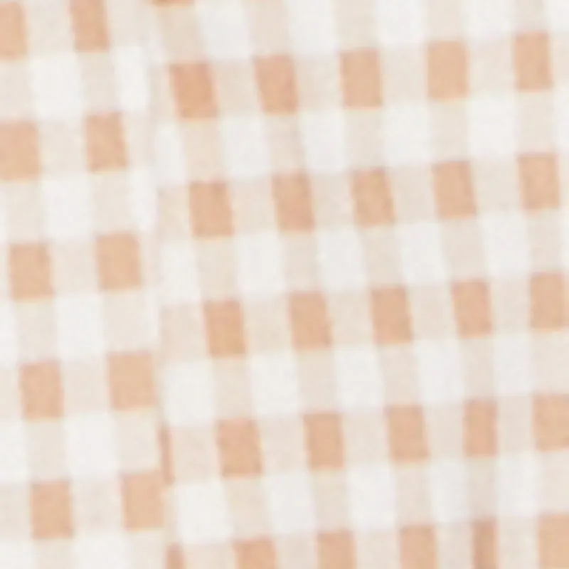 Chill Look Almost Famous Buckle Detail Gingham Pleated Skort