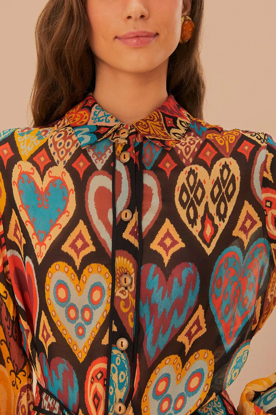 Black Hearts Ikat Mini Dress Weekend Ready Look