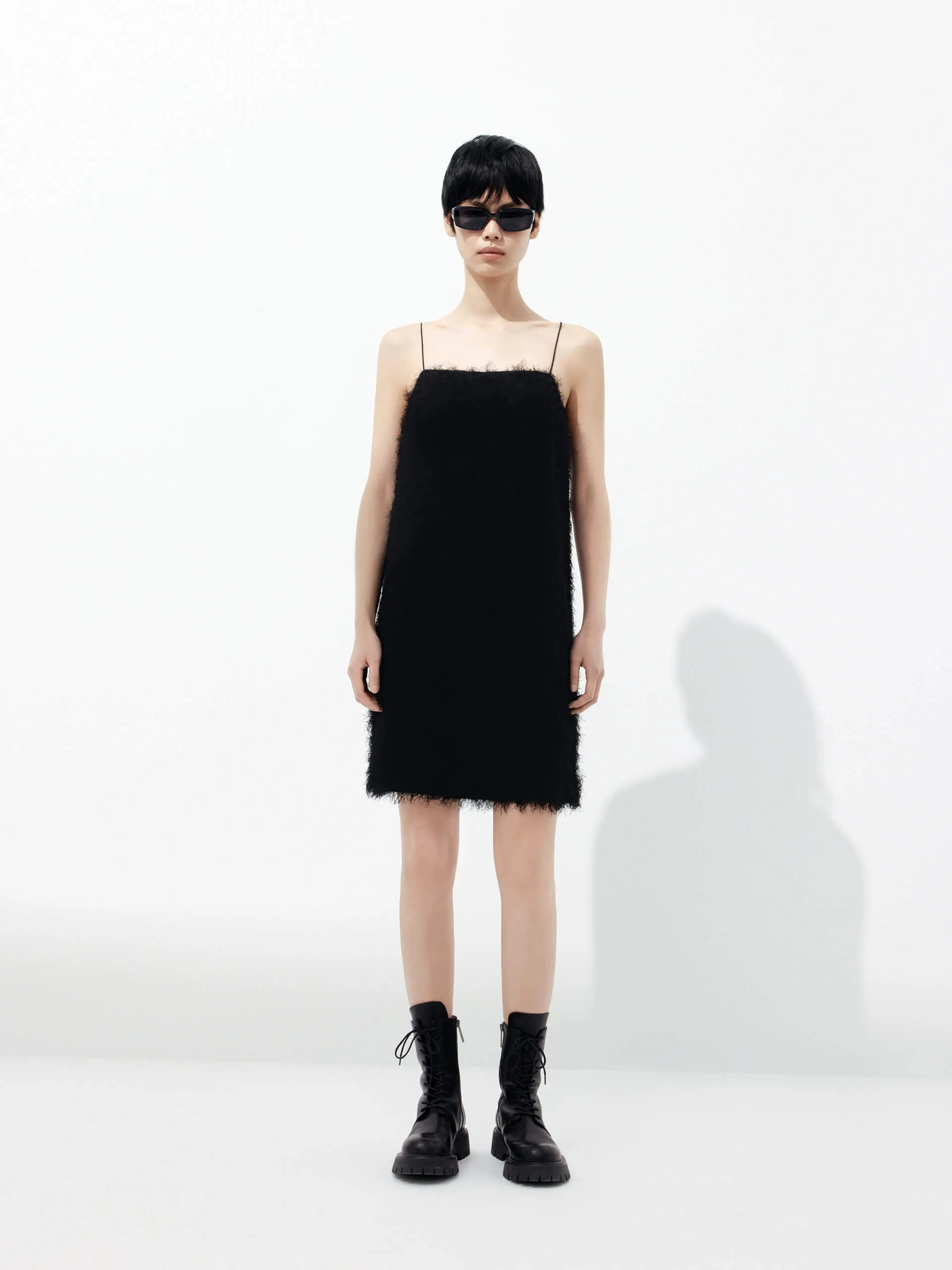 Fringe Detail Cami Dress playful mini