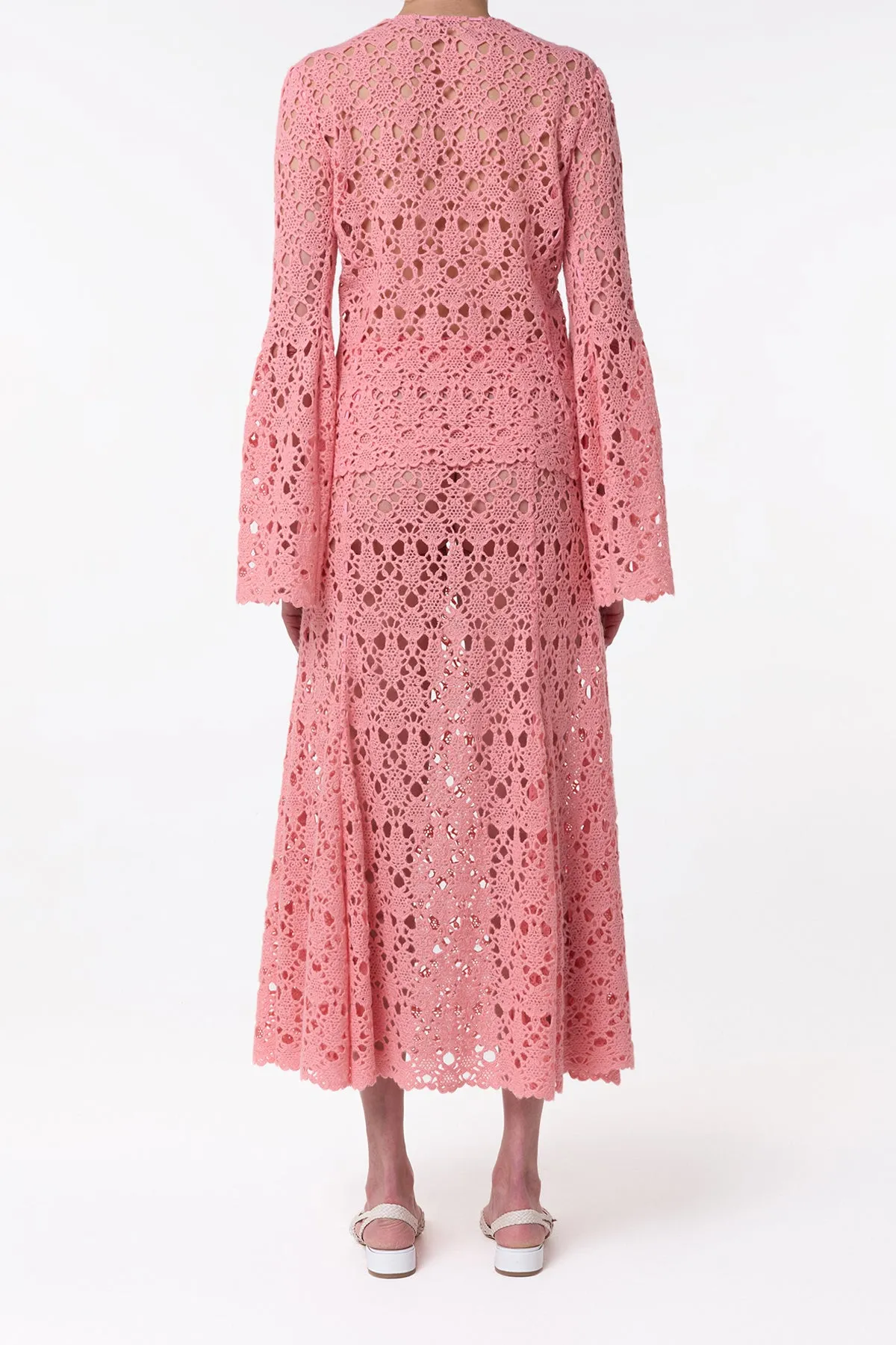 Florence Maxi Skirt in Rosa Cashmere Lace FlexibleElasticity SkinFriendlyElastic