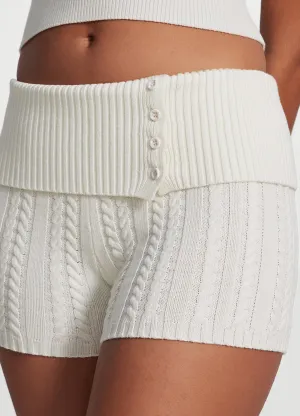 Effortless Comfort Cable Knit Micro Shorts