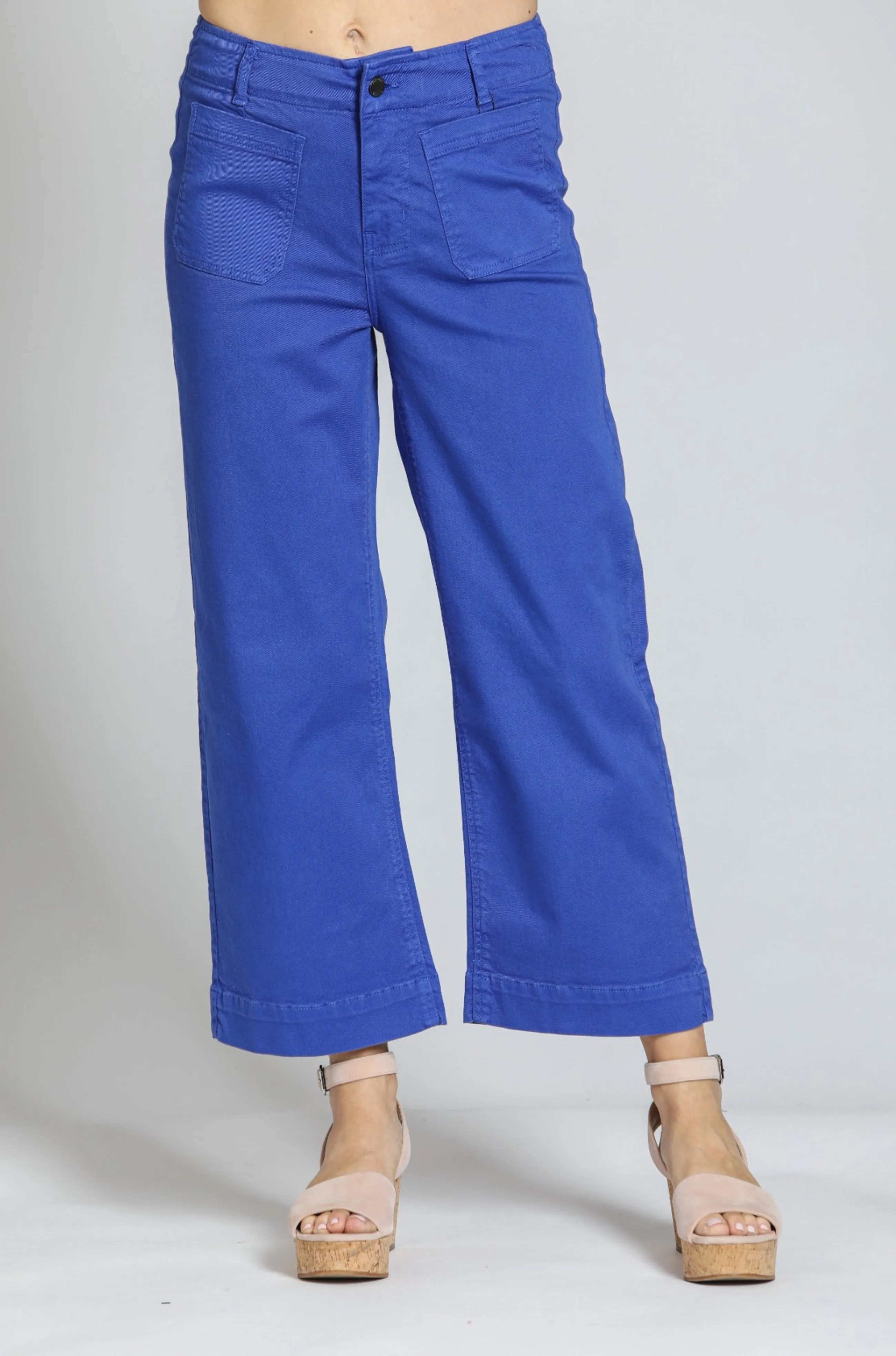 Cropped Wide Leg Pant With Patch Pockets Prince Core Desert Heat