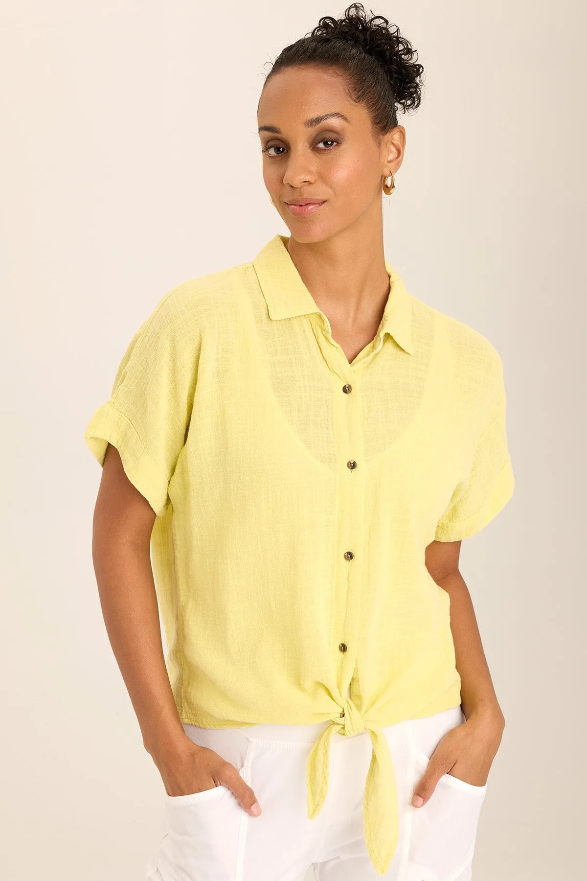 Gauze Teagan Tie Top EasyAdjustment