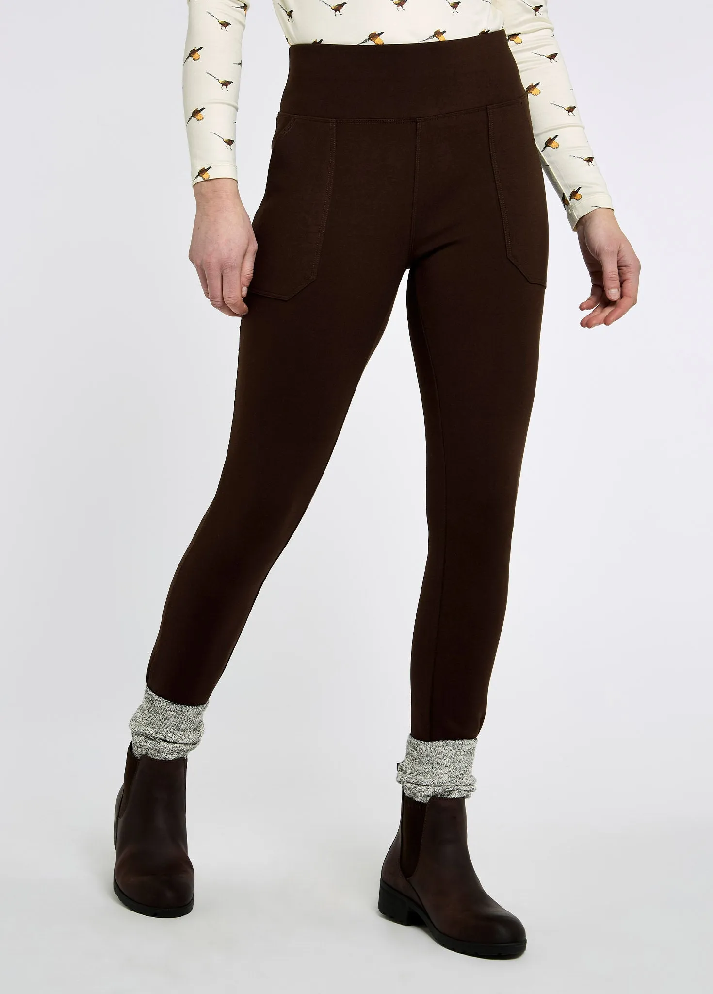 Art Glow Pepperwort Women's water repellent leggings - Bourbon