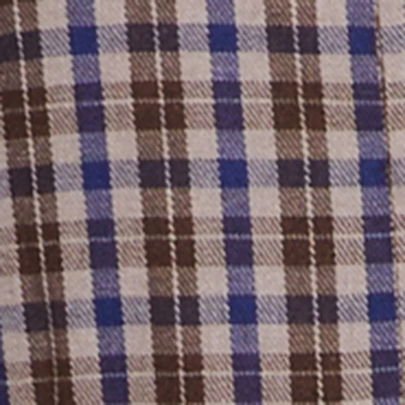 Urban Soft Plaid Tabbed Sleeve Button Front Shirt Dress